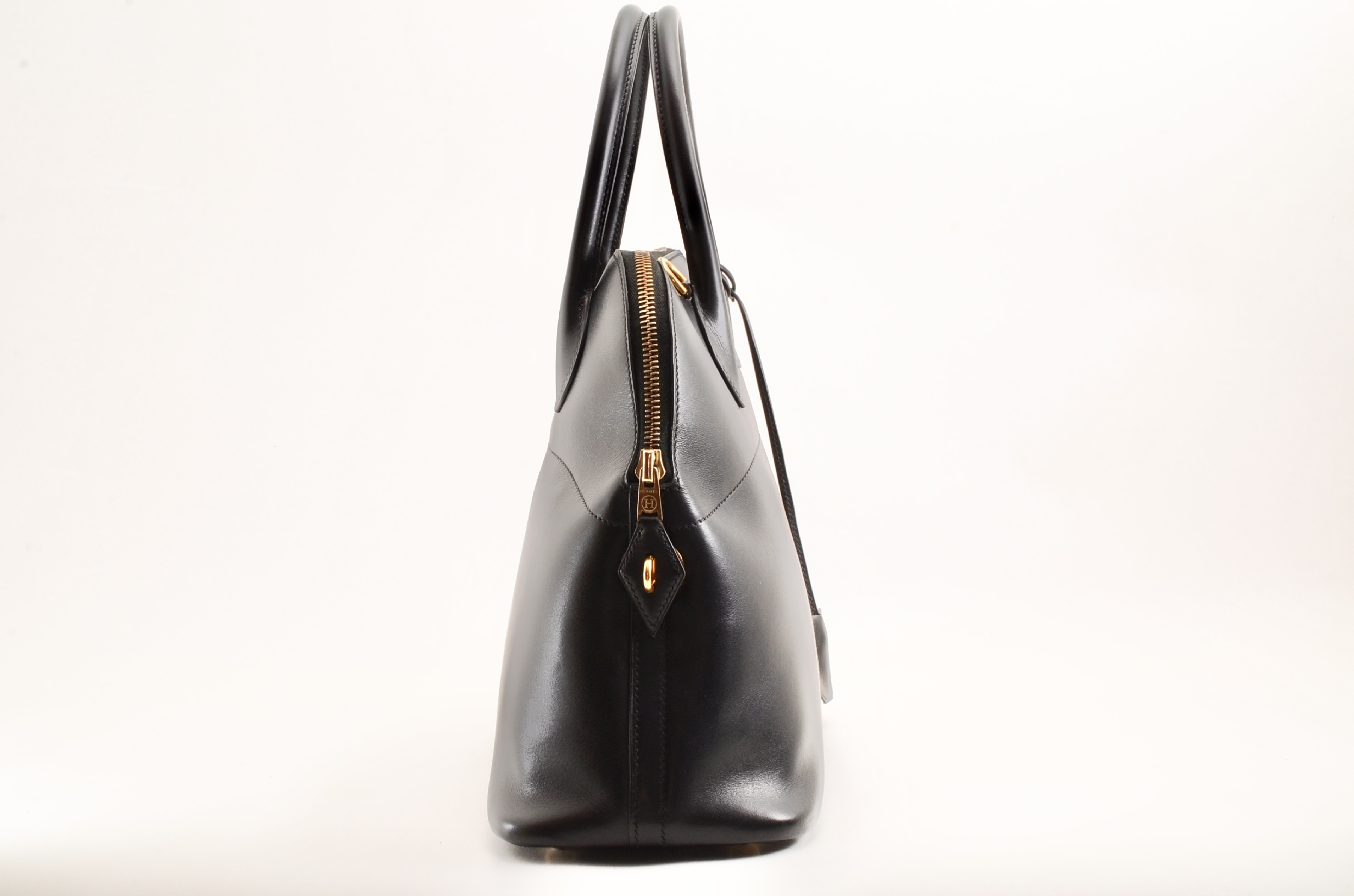 Bolide 31 Box Calf Leather, Black, with X Stamp, Handbag — view 9