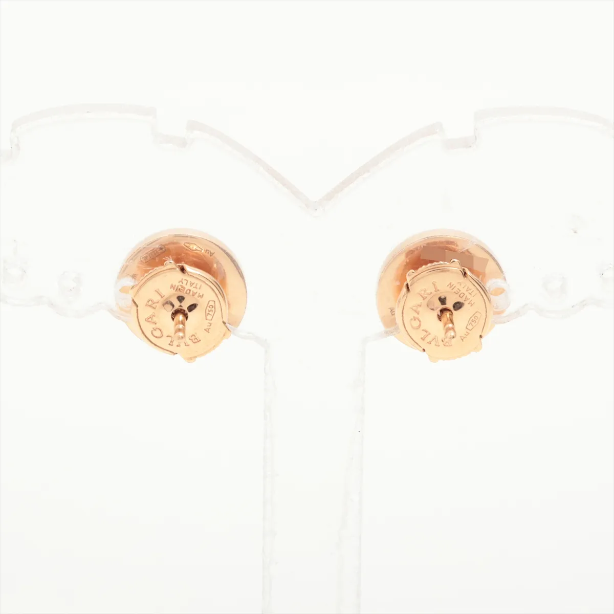 Bulgari Shell Earrings 750 (PG) 3.5g 9EMRAP 9CY43L Shell — view 2