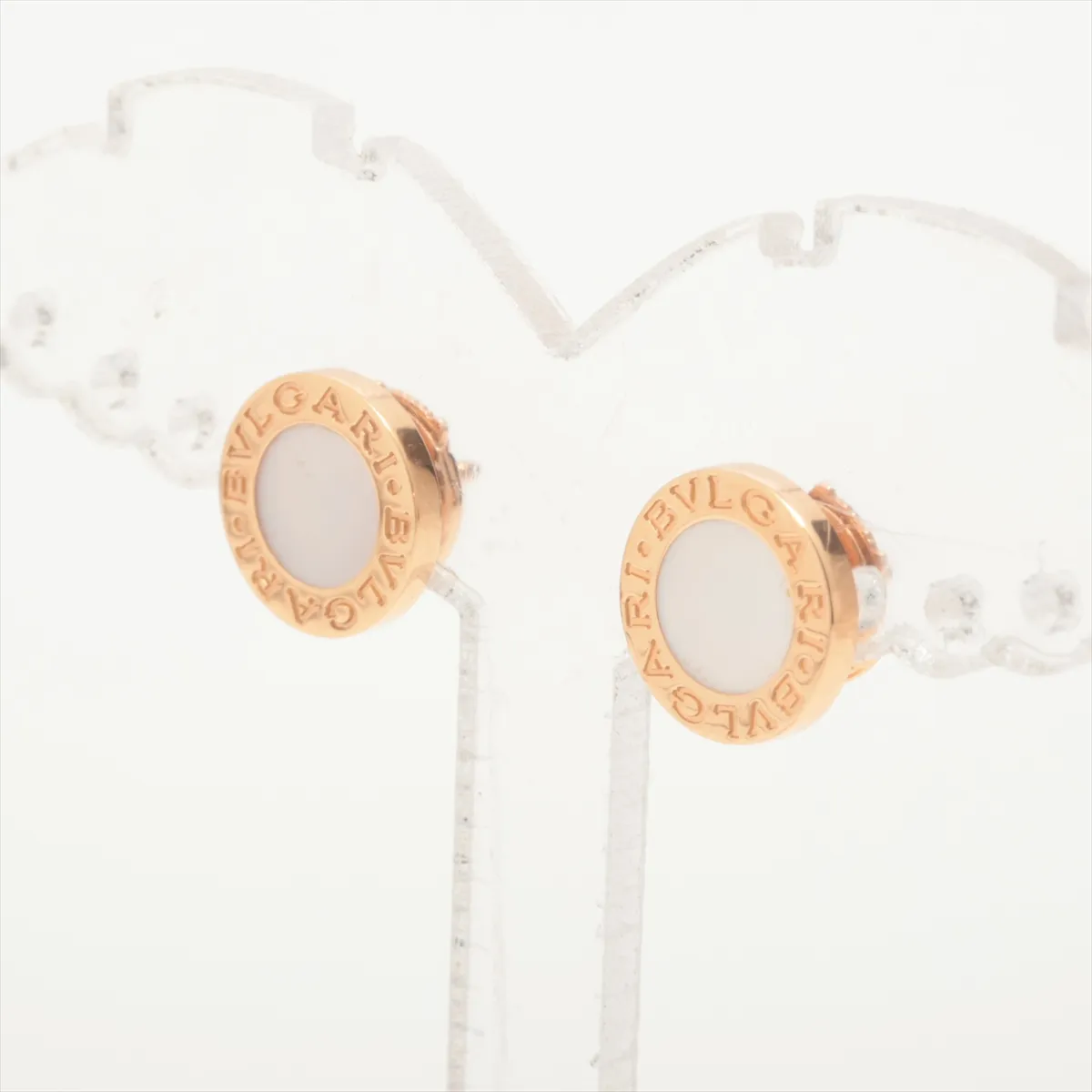 Bulgari Shell Earrings 750 (PG) 3.5g 9EMRAP 9CY43L Shell — view 3