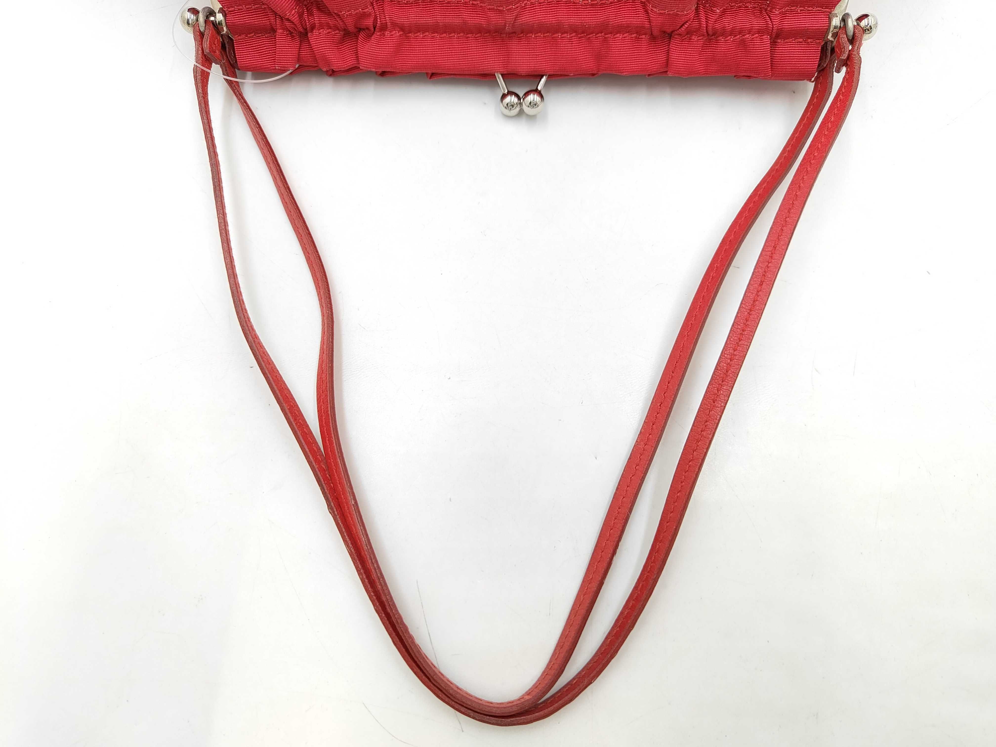nylon coin purse red handbag — view 4