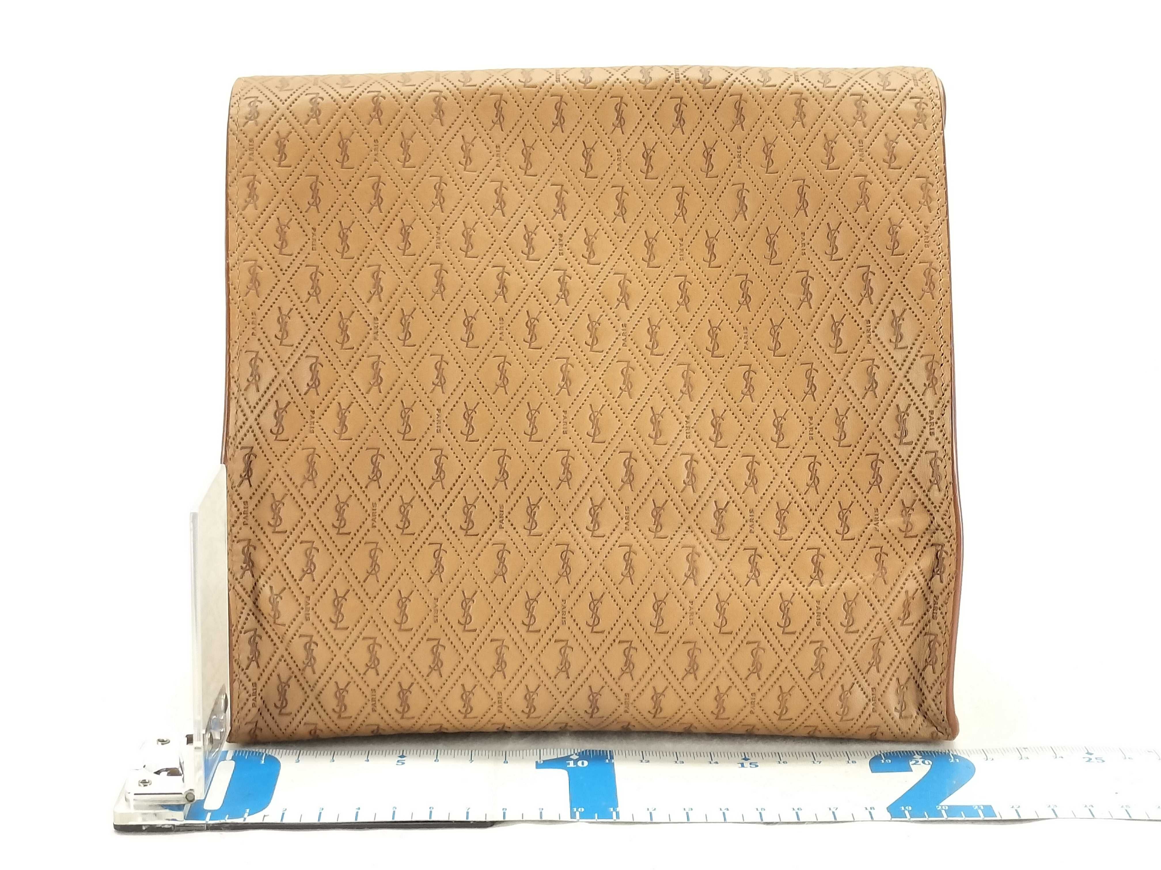 Logo Le Monogram Deli Paper Bag Leather Clutch Bag Brown 735586 Bag — view 2