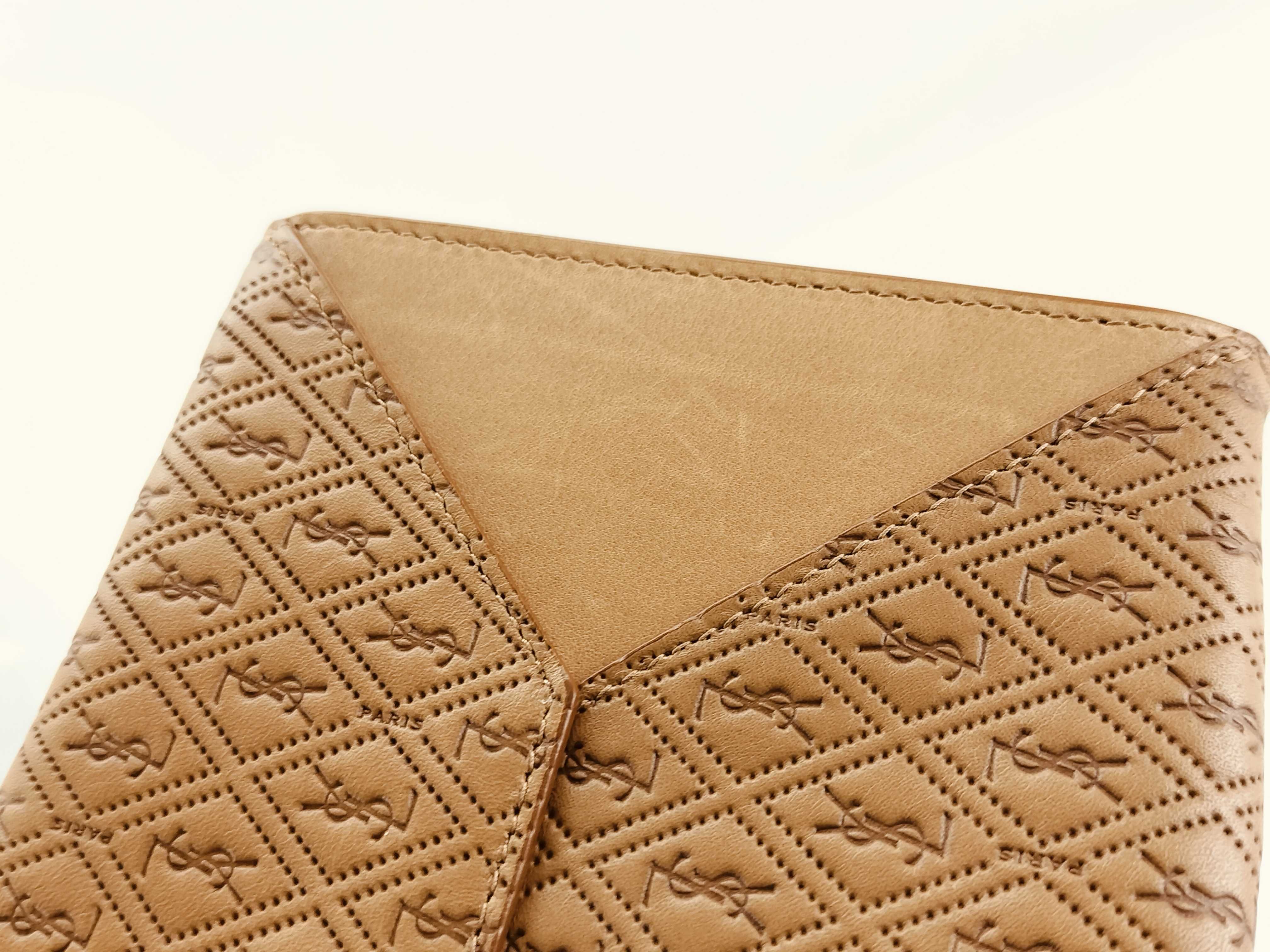 Logo Le Monogram Deli Paper Bag Leather Clutch Bag Brown 735586 Bag — view 9