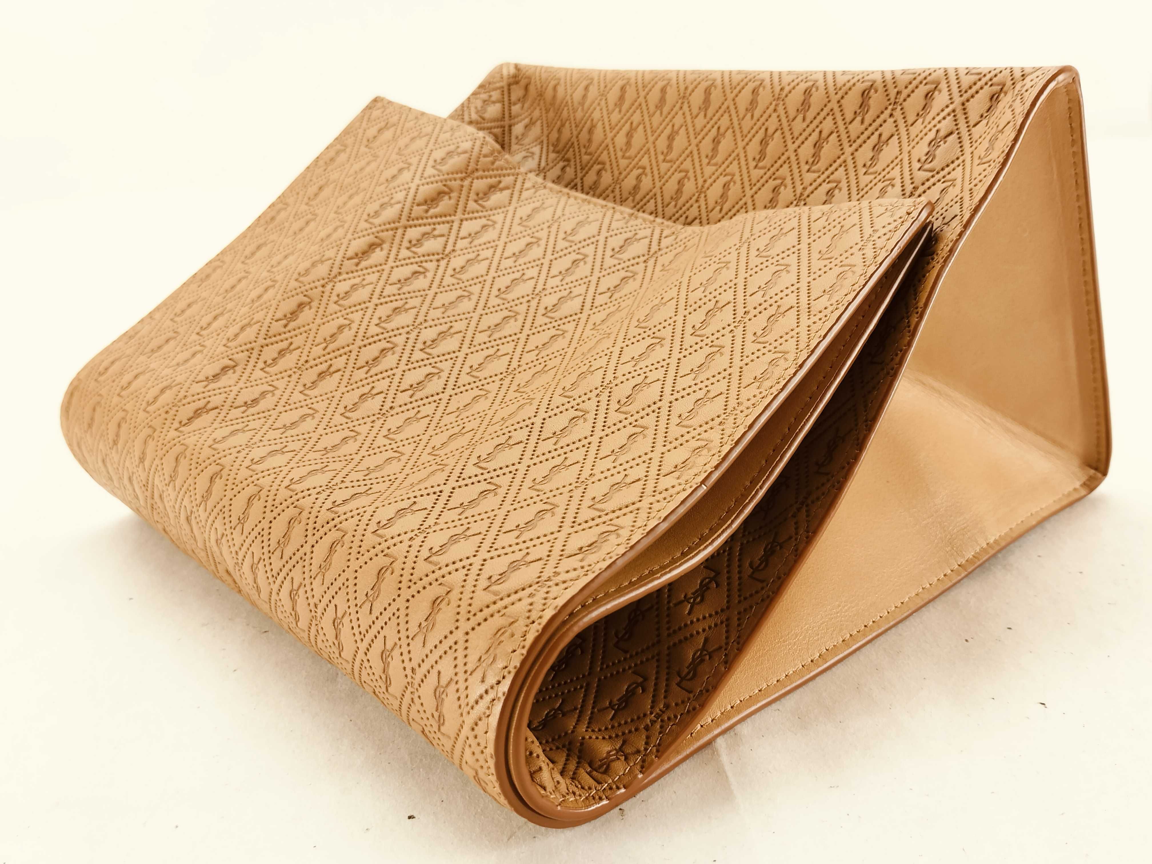 Logo Le Monogram Deli Paper Bag Leather Clutch Bag Brown 735586 Bag — view 10