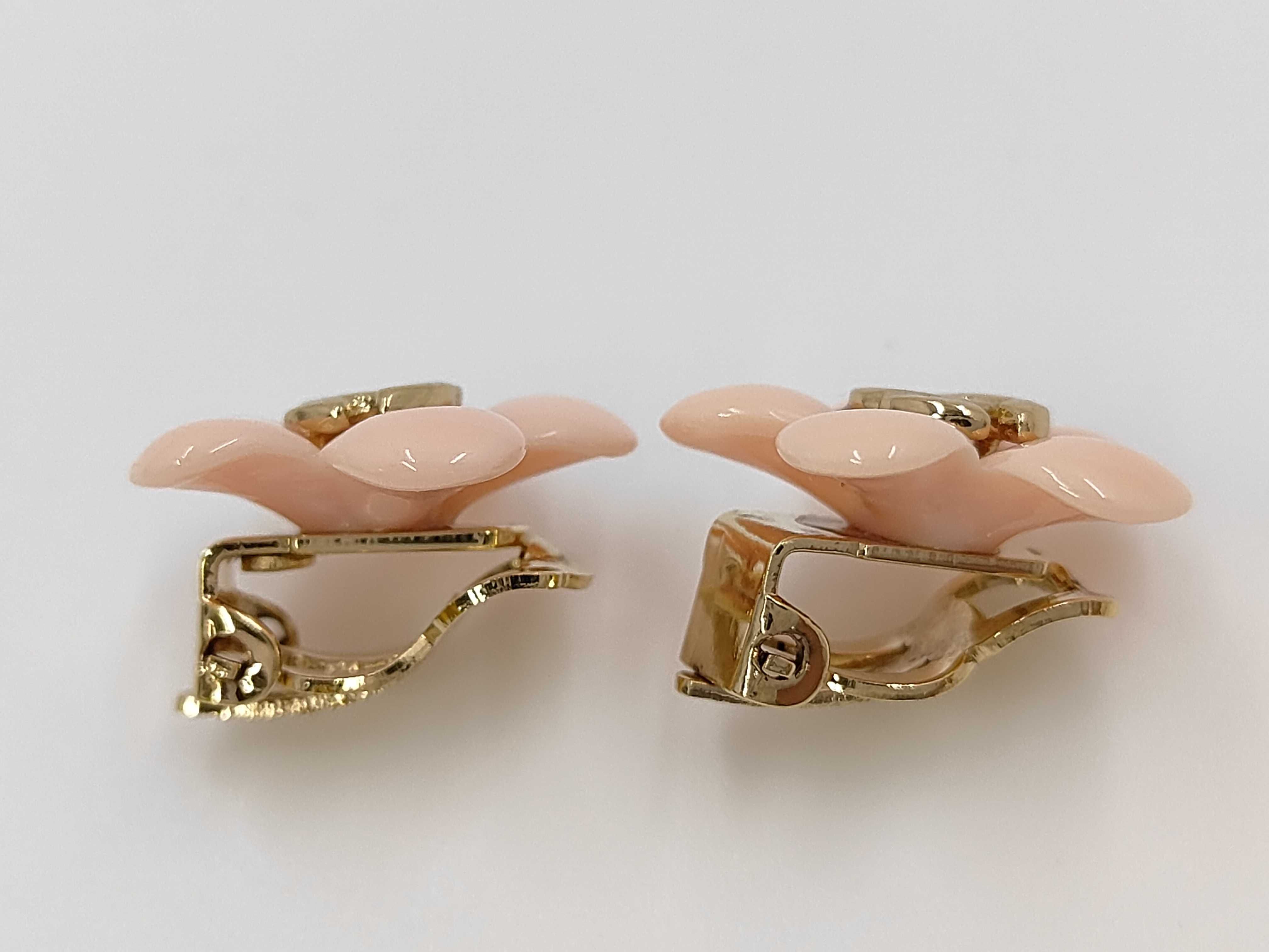 Earrings, Camellia and Coco Mark, Pink x Gold, 05P Earrings — view 2