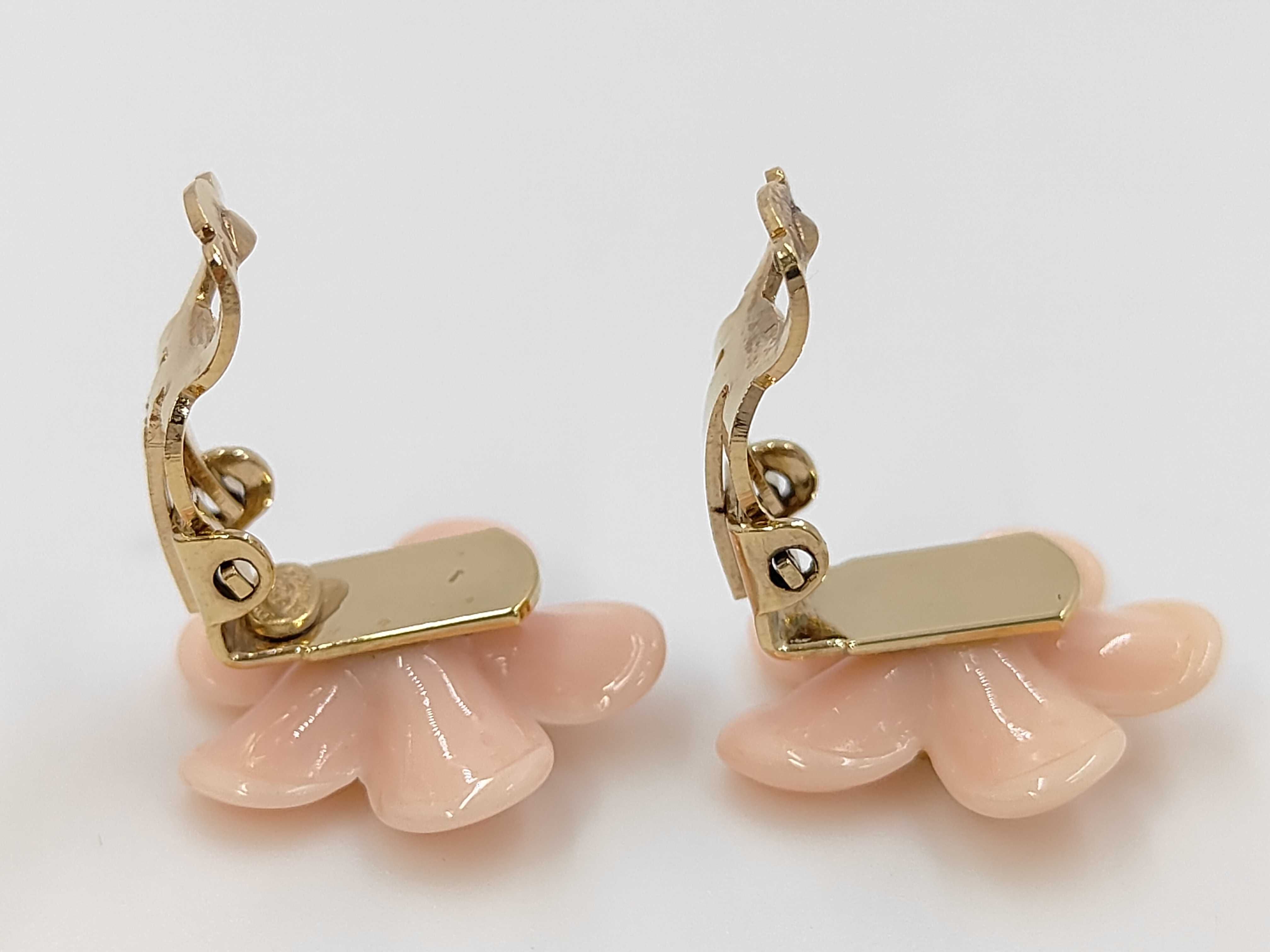 Earrings, Camellia and Coco Mark, Pink x Gold, 05P Earrings — view 4