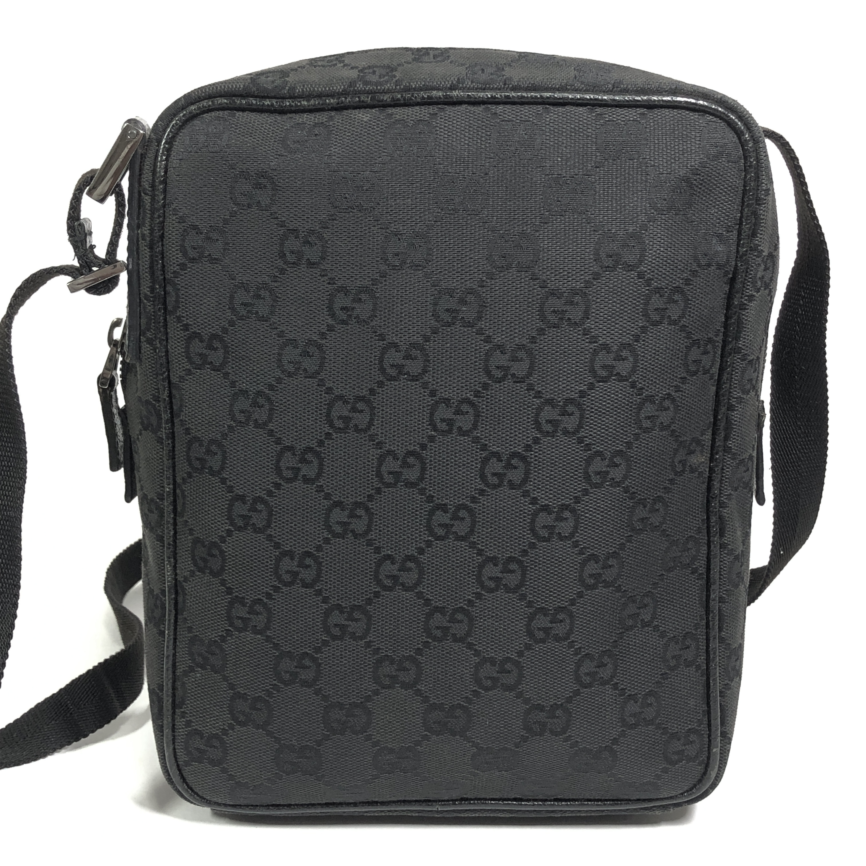 Shoulder Bag GG Pattern 122759 3444 Crossbody Pouch Canvas x Leather Made in Italy — view 3