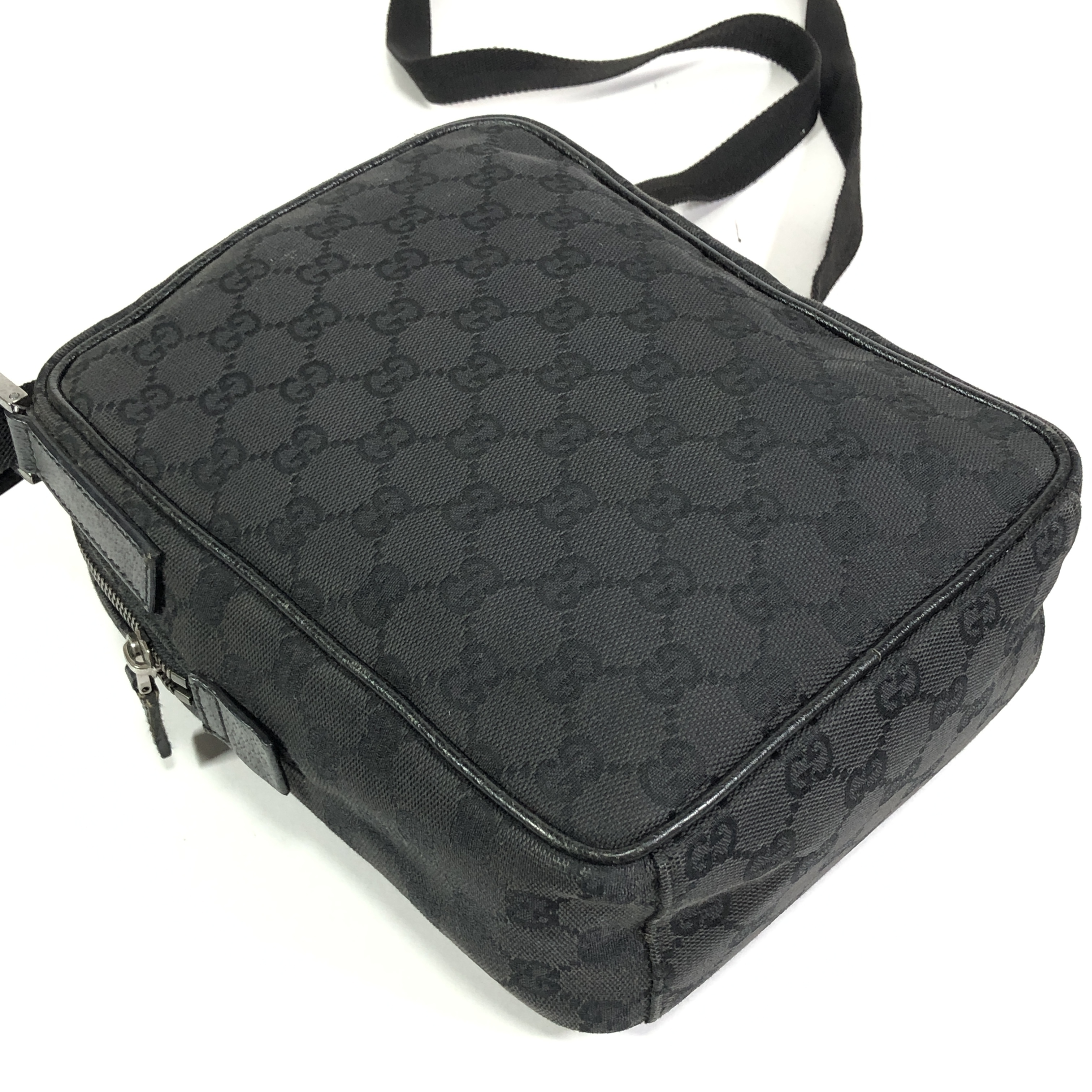 Shoulder Bag GG Pattern 122759 3444 Crossbody Pouch Canvas x Leather Made in Italy — view 6