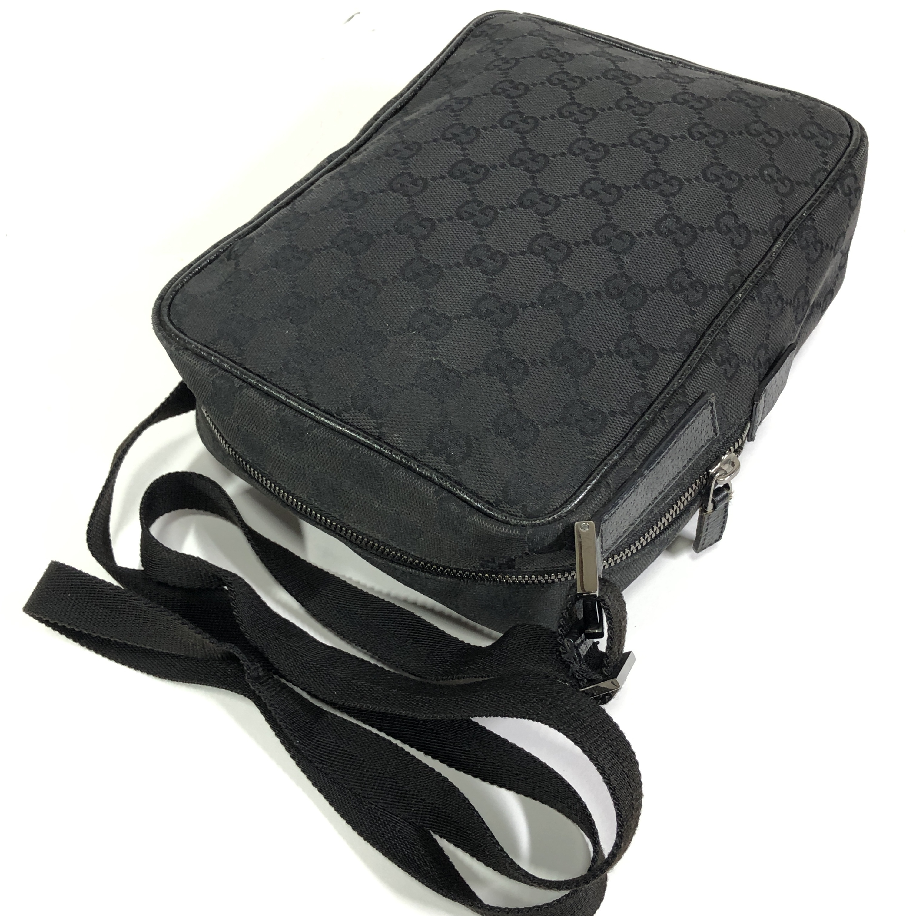 Shoulder Bag GG Pattern 122759 3444 Crossbody Pouch Canvas x Leather Made in Italy — view 10