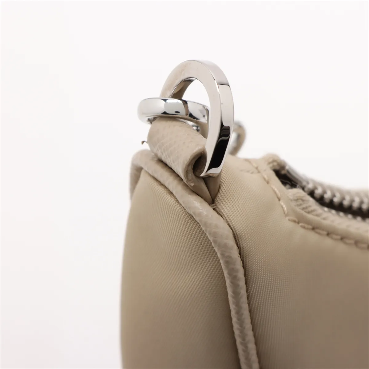 Tessuto Nylon Shoulder Bag, Beige — view 11