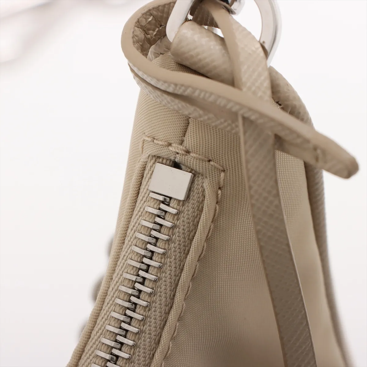 Tessuto Nylon Shoulder Bag, Beige — view 12