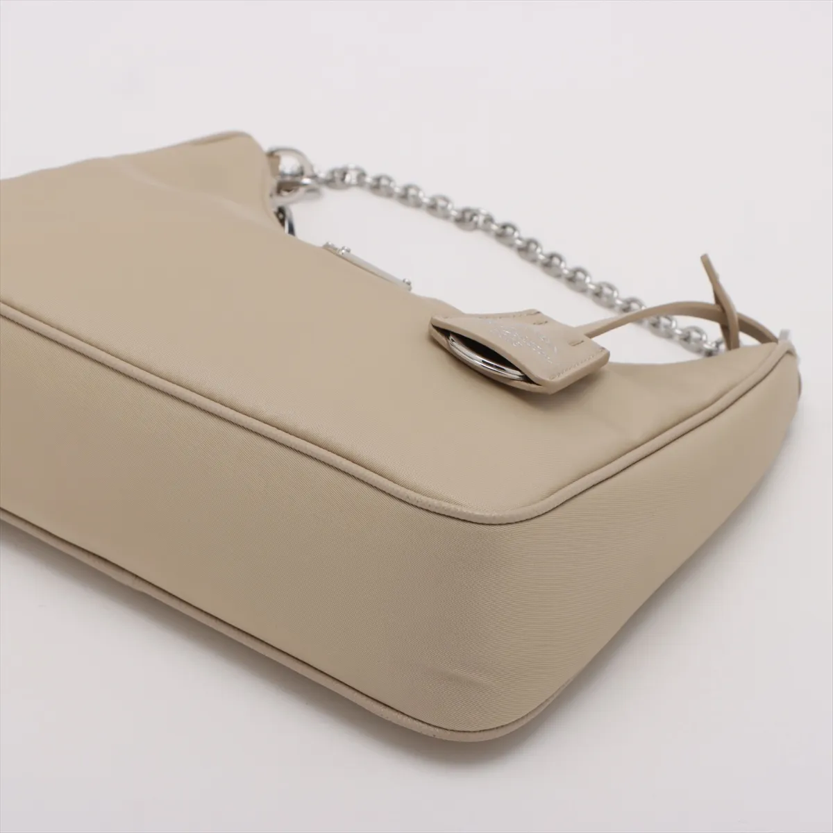 Tessuto Nylon Shoulder Bag, Beige — view 3