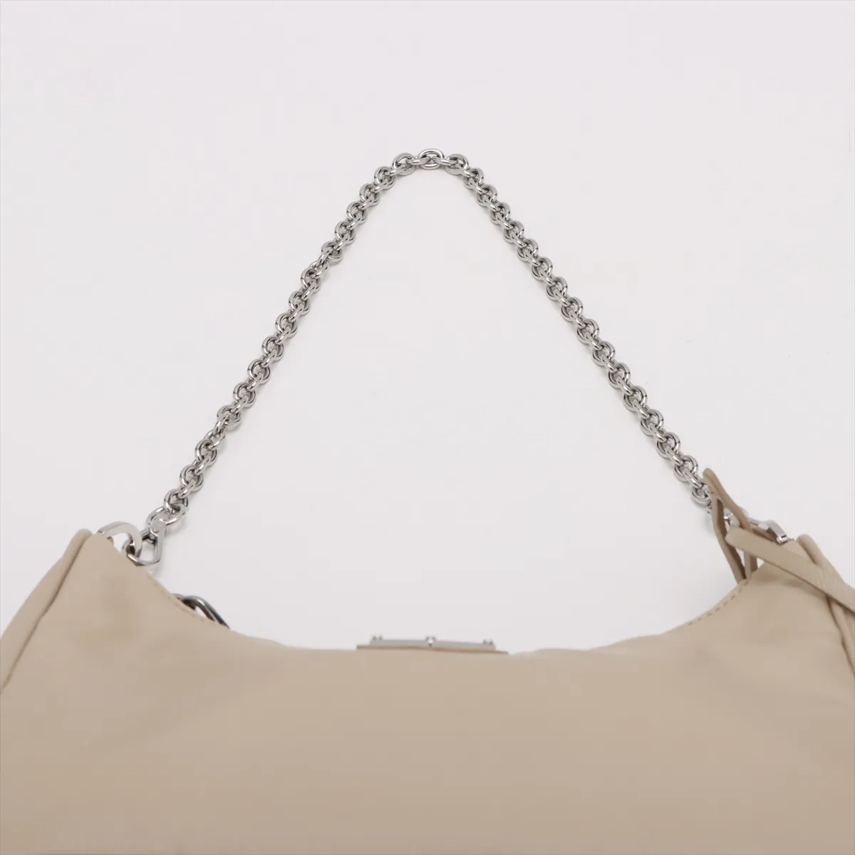 Tessuto Nylon Shoulder Bag, Beige — view 6