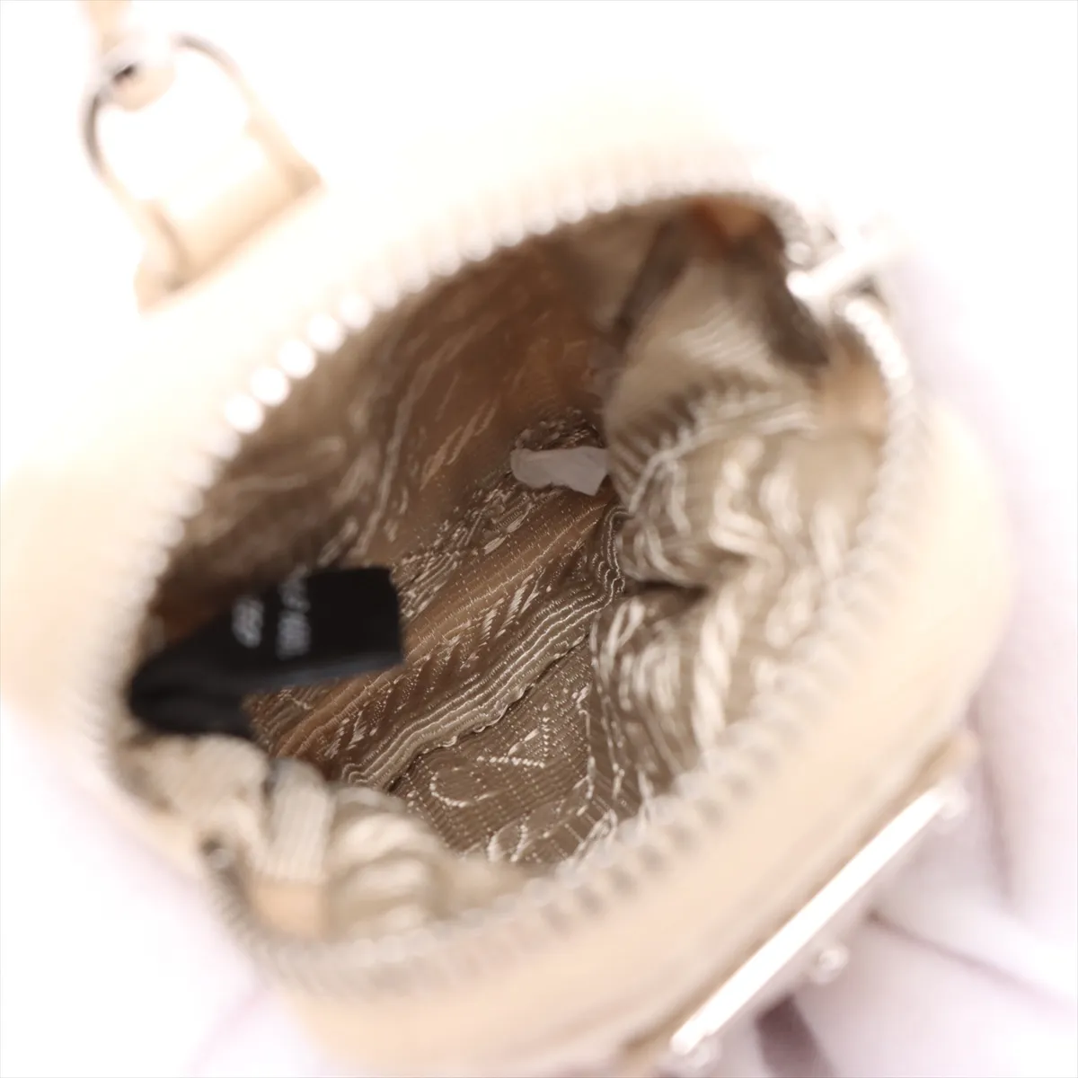 Tessuto Nylon Shoulder Bag, Beige — view 9