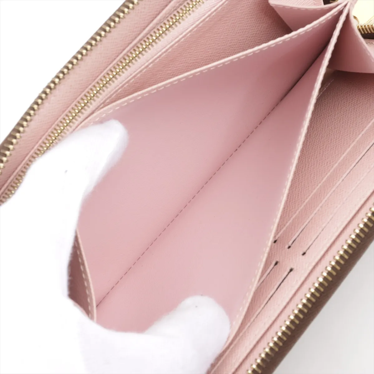Monogram Zippy Wallet M41894 LM2149 Rose Ballerine Round Zip Wallet — view 6