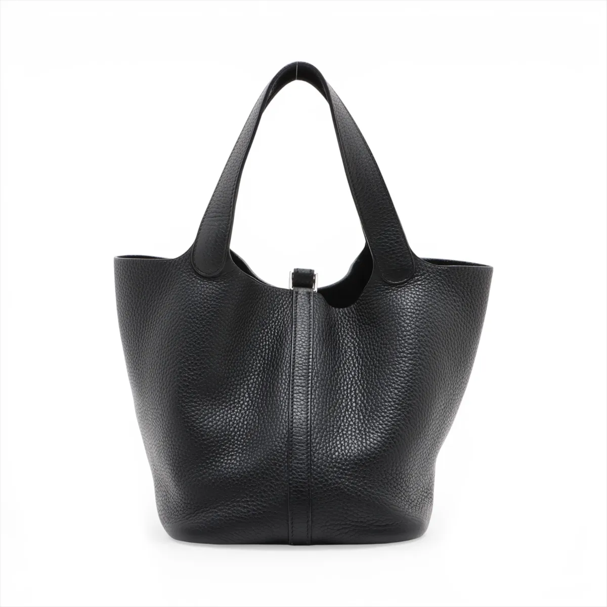Picotin 22 MM Taurillon Clemence Black Silver Hardware J: 2006 — view 2
