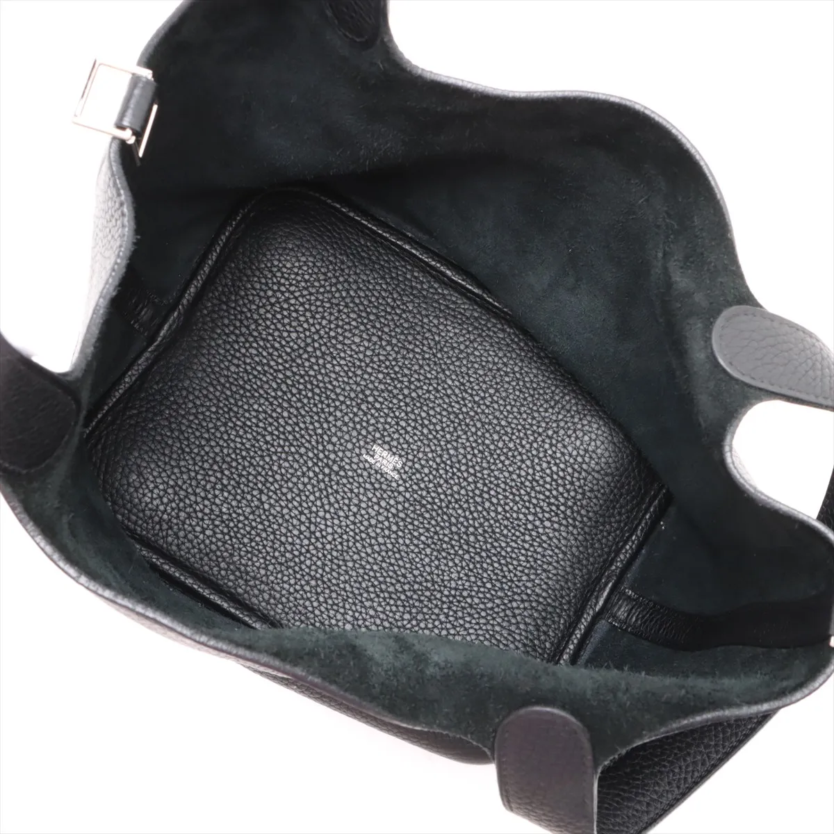 Picotin 22 MM Taurillon Clemence Black Silver Hardware J: 2006 — view 7