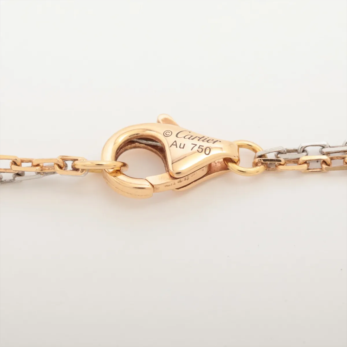 Love Three Hoop 6-Diamond Necklace 750 (PG x WG) 9.0g DPO953 — view 4
