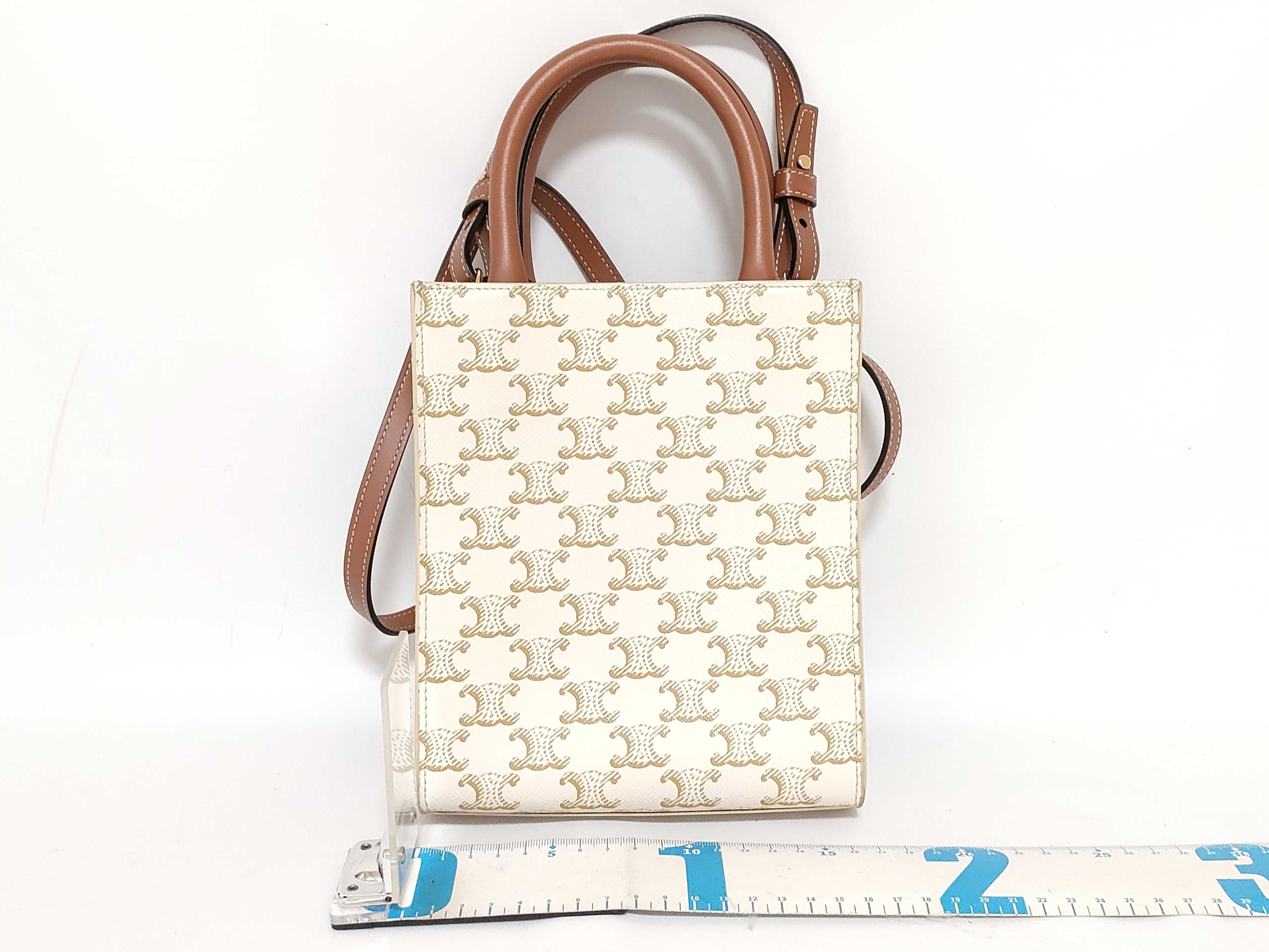 Triomphe Mini Vertical Hippo 2way Tote Bag Shoulder Handbag — view 2