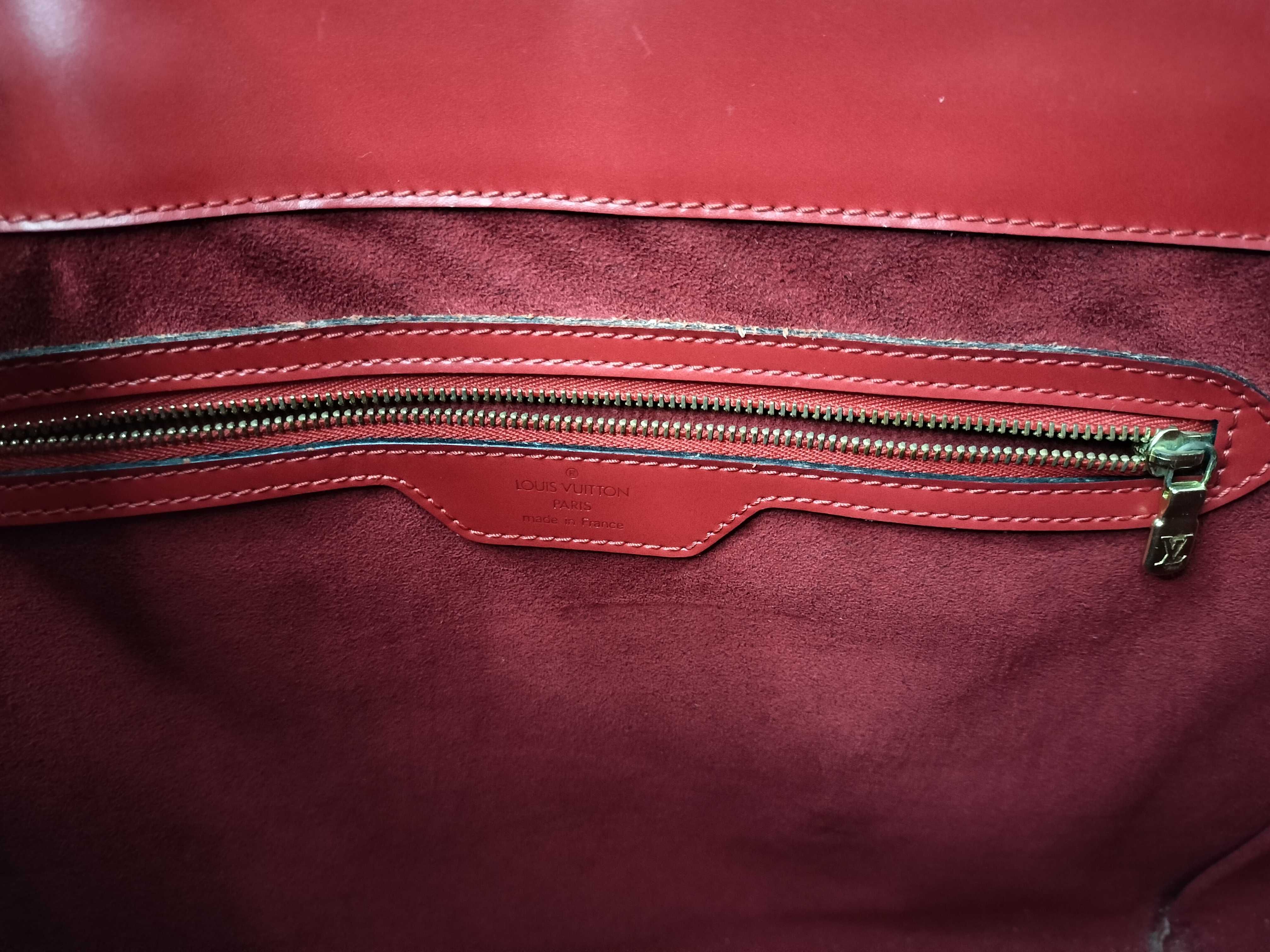 Epi LV Red Epi Deplex Bucket Pouch Tote Bag — view 13