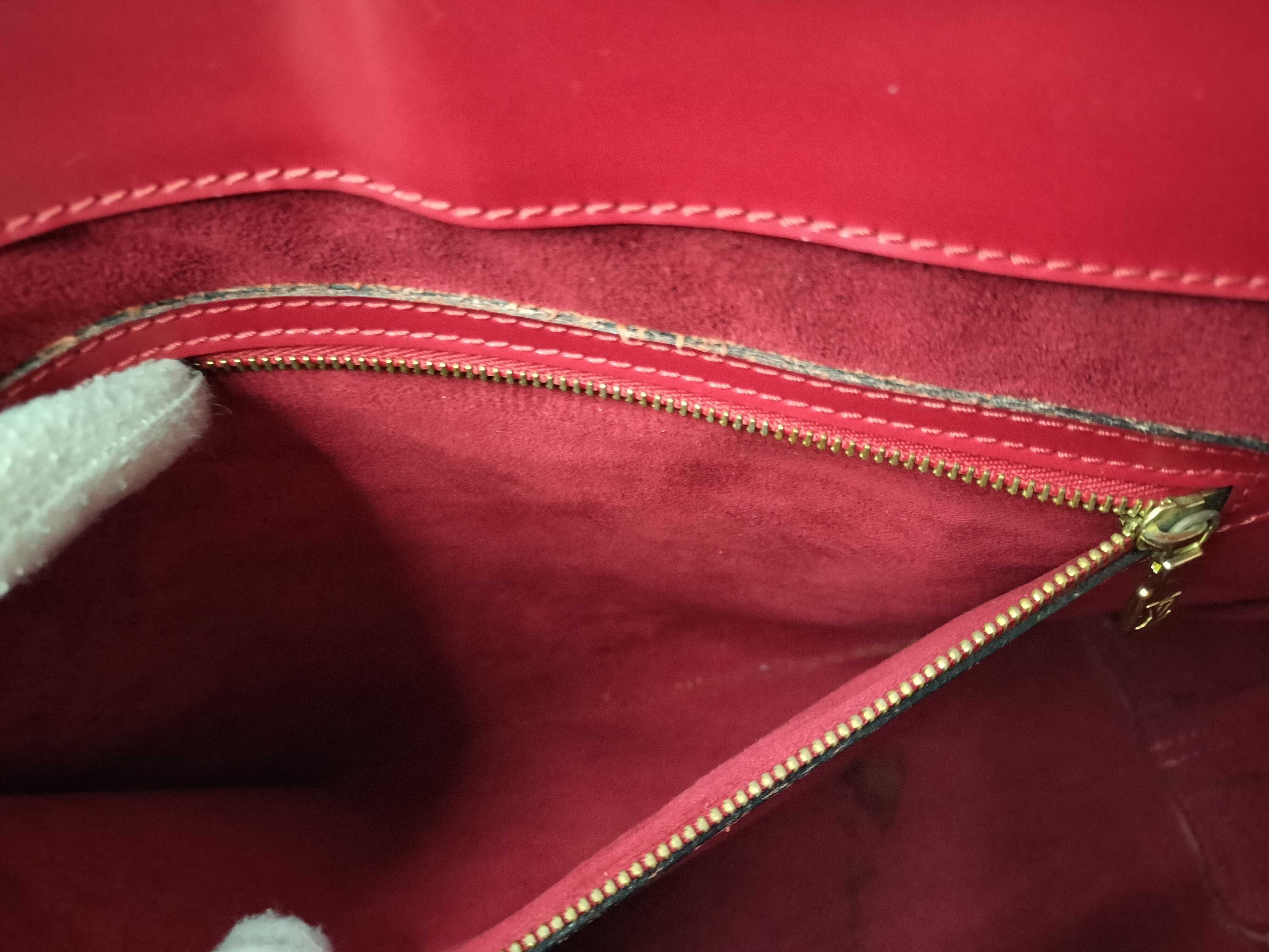 Epi LV Red Epi Deplex Bucket Pouch Tote Bag — view 14