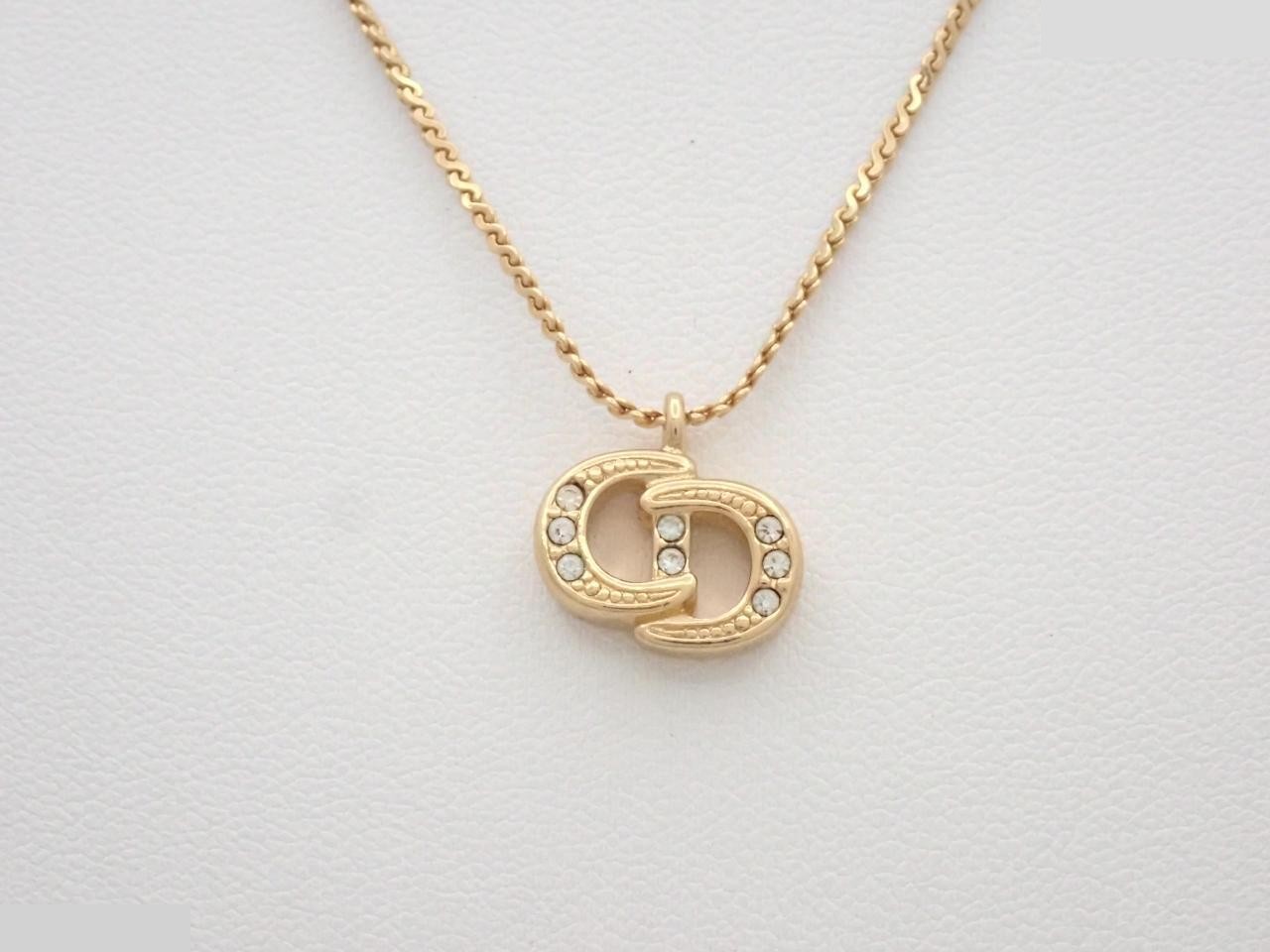 GP Necklace, CD Logo, Rhinestones, Chain approx. 42cm