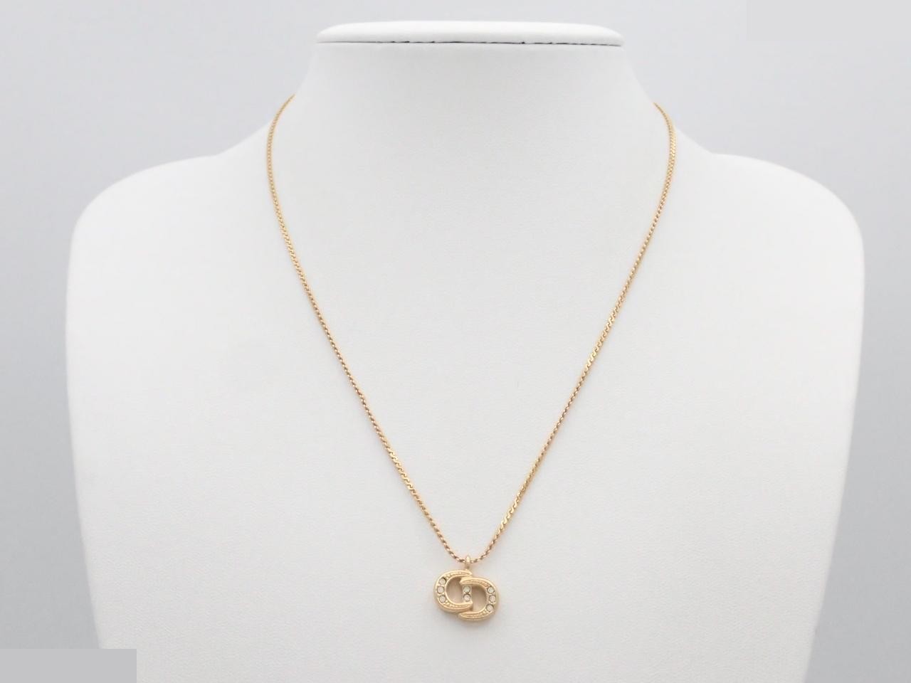 GP Necklace, CD Logo, Rhinestones, Chain approx. 42cm — view 3