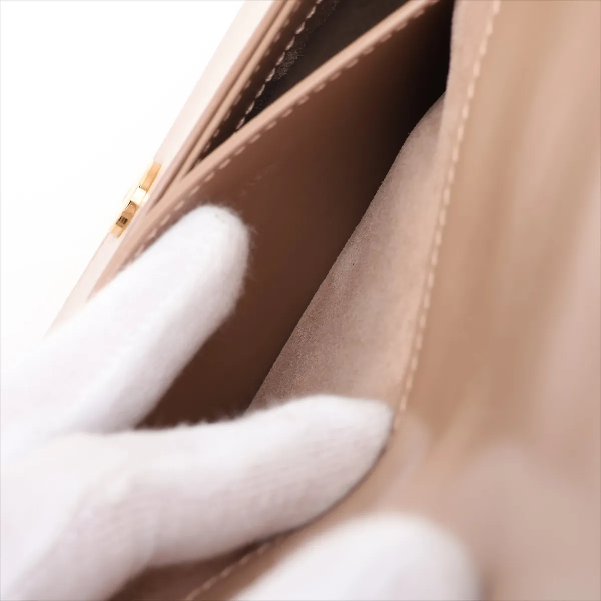 Voltaire Mini Leather Shoulder Bag, Beige, 800846 — view 7