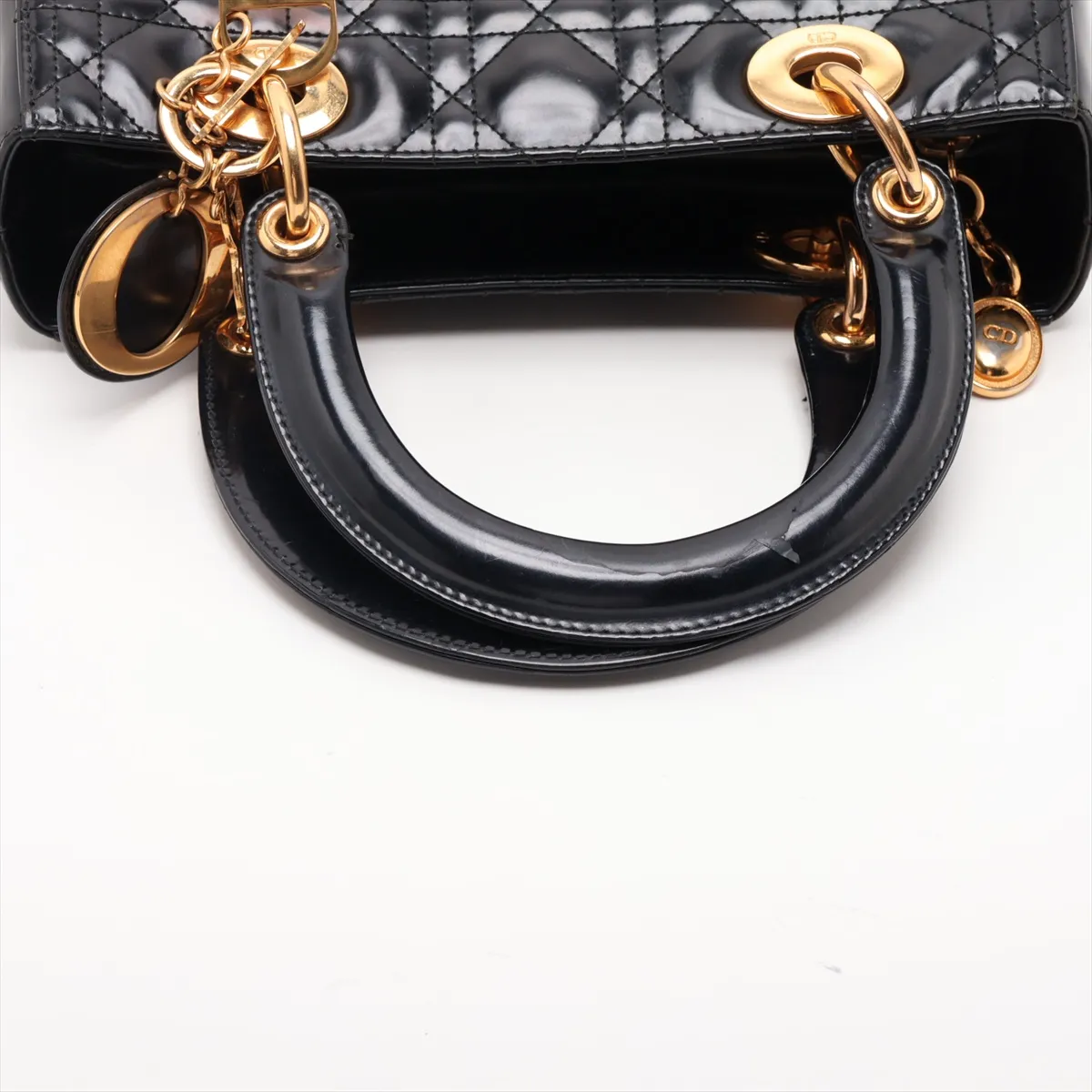 Cannage Lady Dior Leather Handbag, Black — view 5