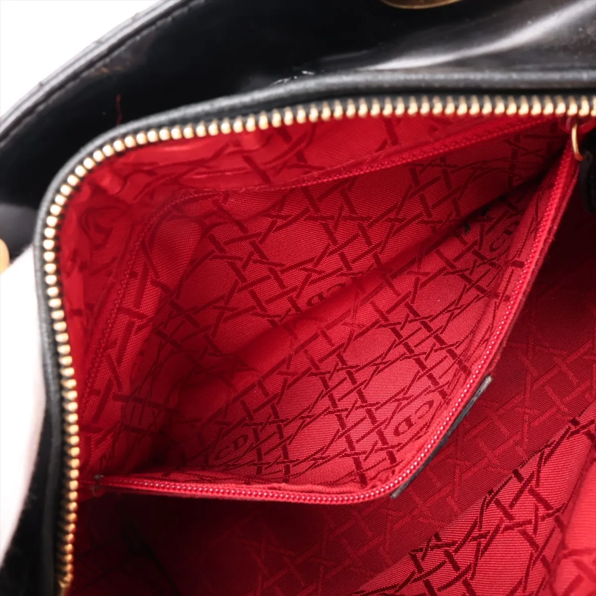 Cannage Lady Dior Leather Handbag, Black — view 8