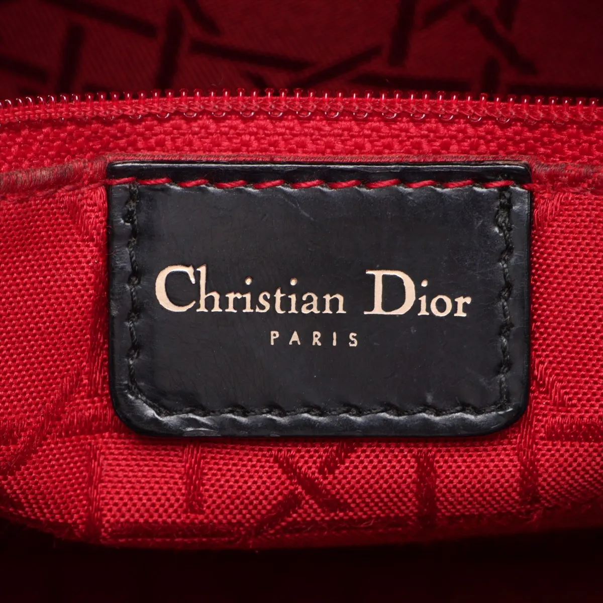 Cannage Lady Dior Leather Handbag, Black — view 9