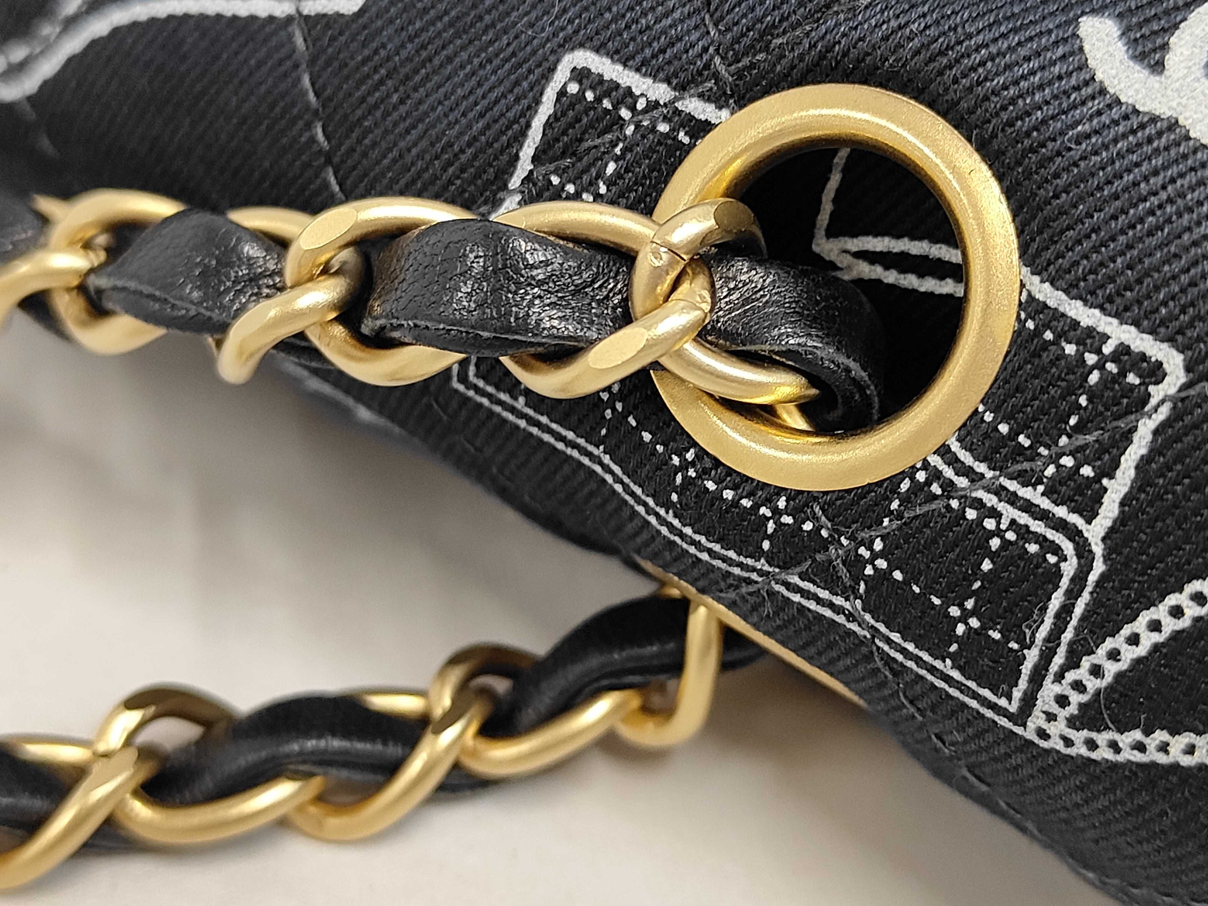 Matelassé 25 Icon Double Flap Black Shoulder Bag 7819629 — view 6