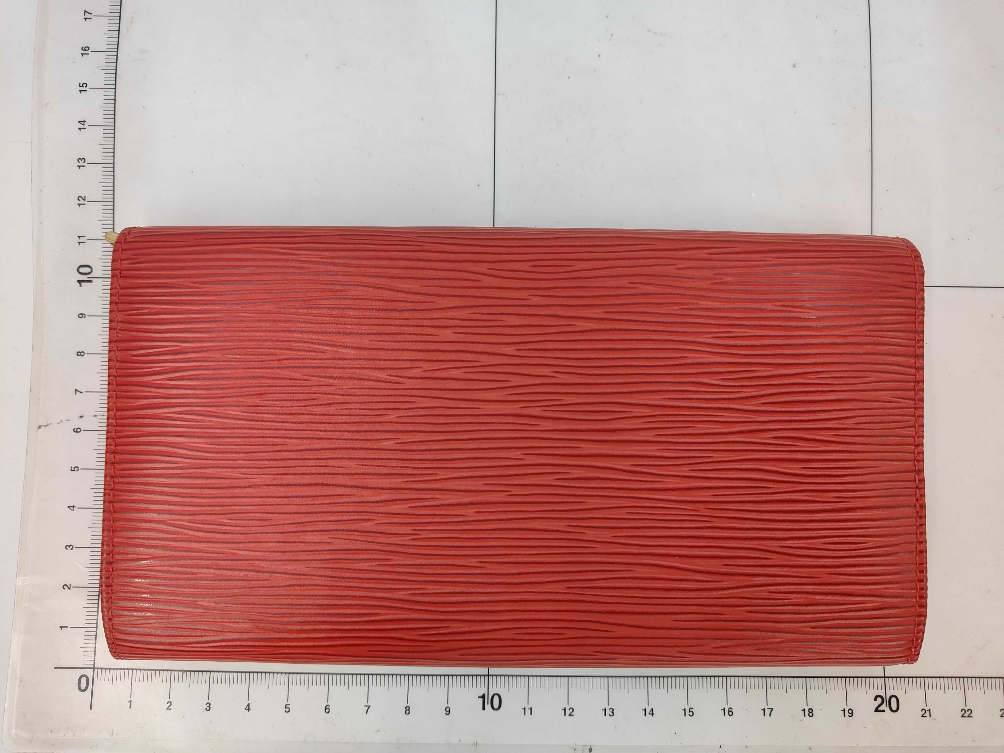 Epi Leather Pochette Portemonnaie Credit Card Wallet, Castilian Red, SR0090 — view 2