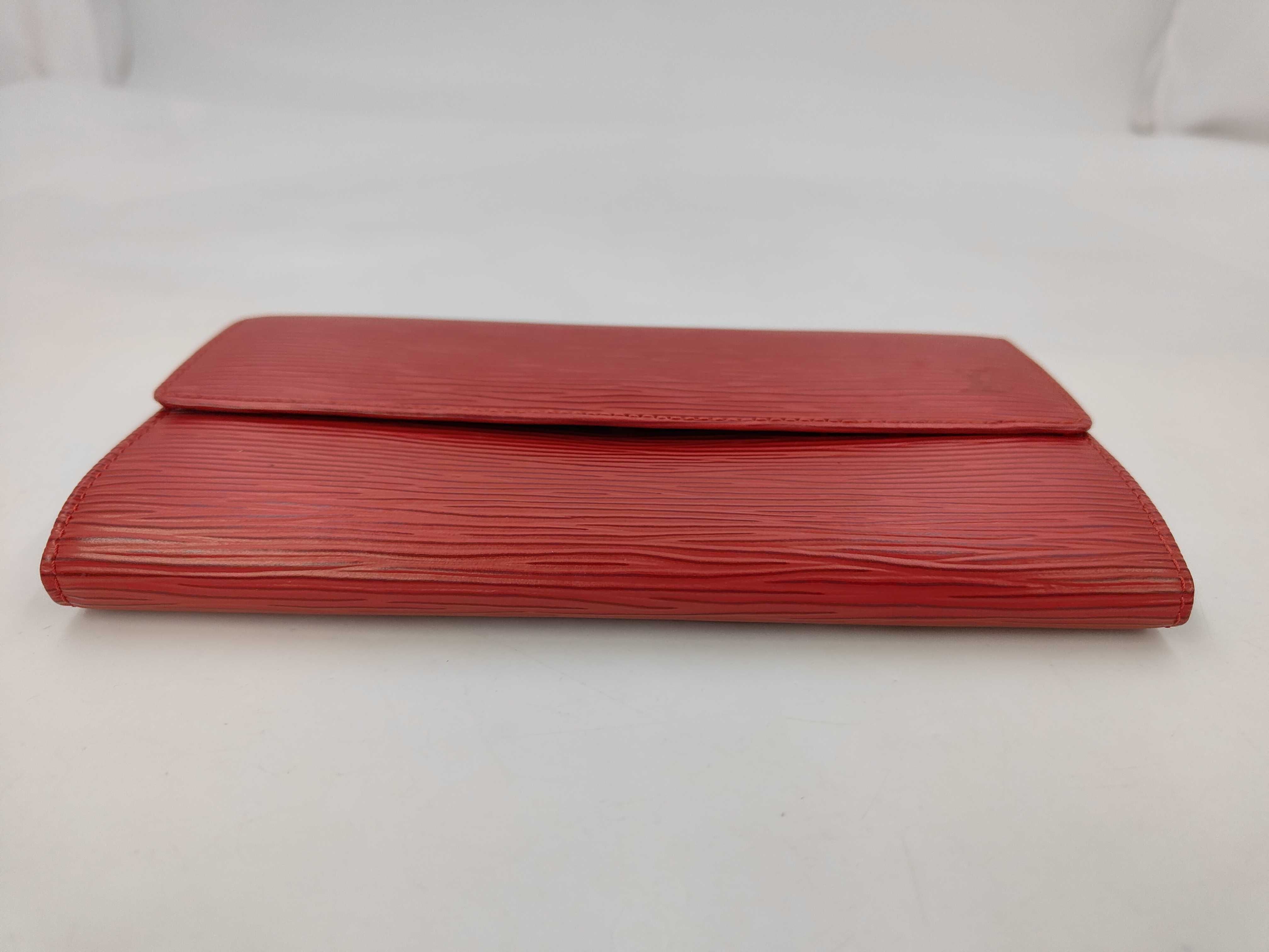 Epi Leather Pochette Portemonnaie Credit Card Wallet, Castilian Red, SR0090 — view 3