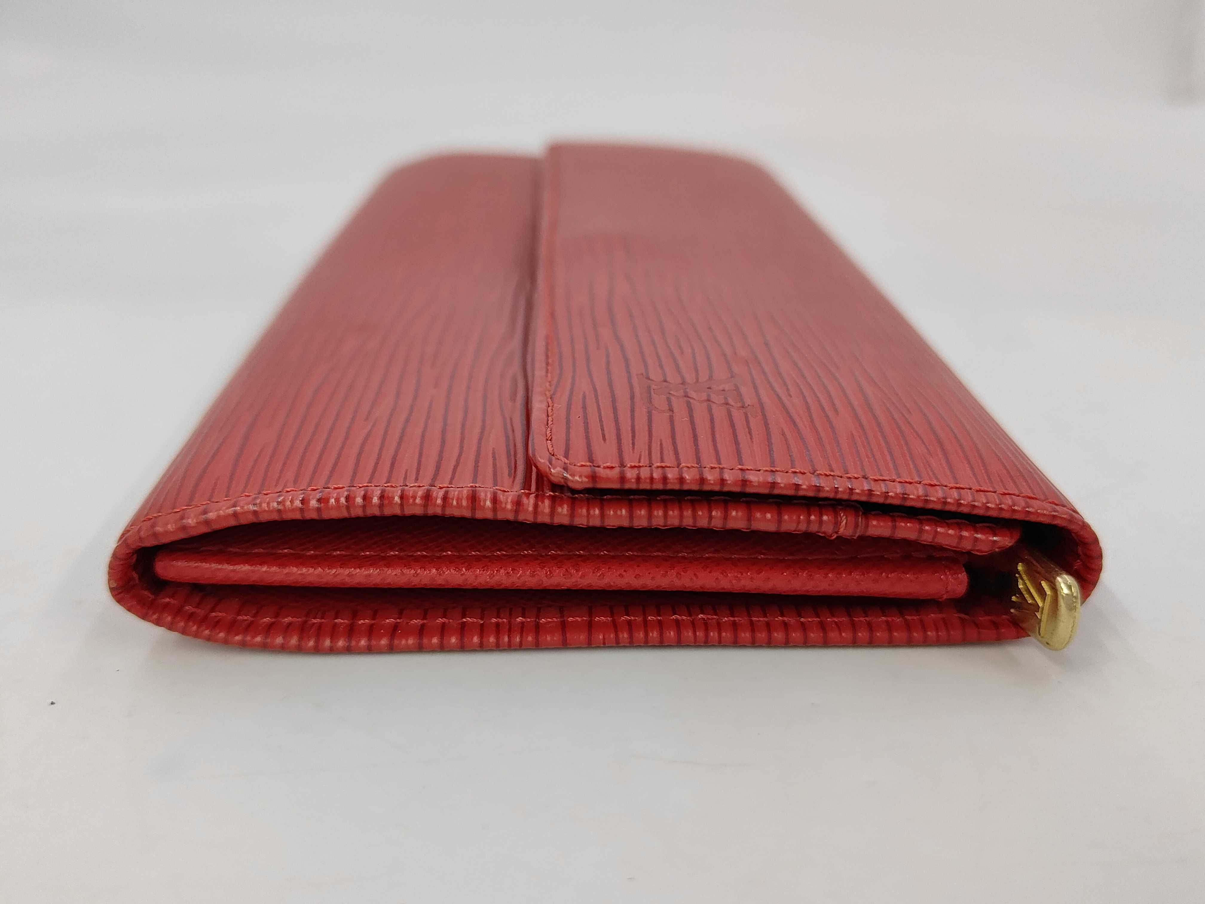 Epi Leather Pochette Portemonnaie Credit Card Wallet, Castilian Red, SR0090 — view 4