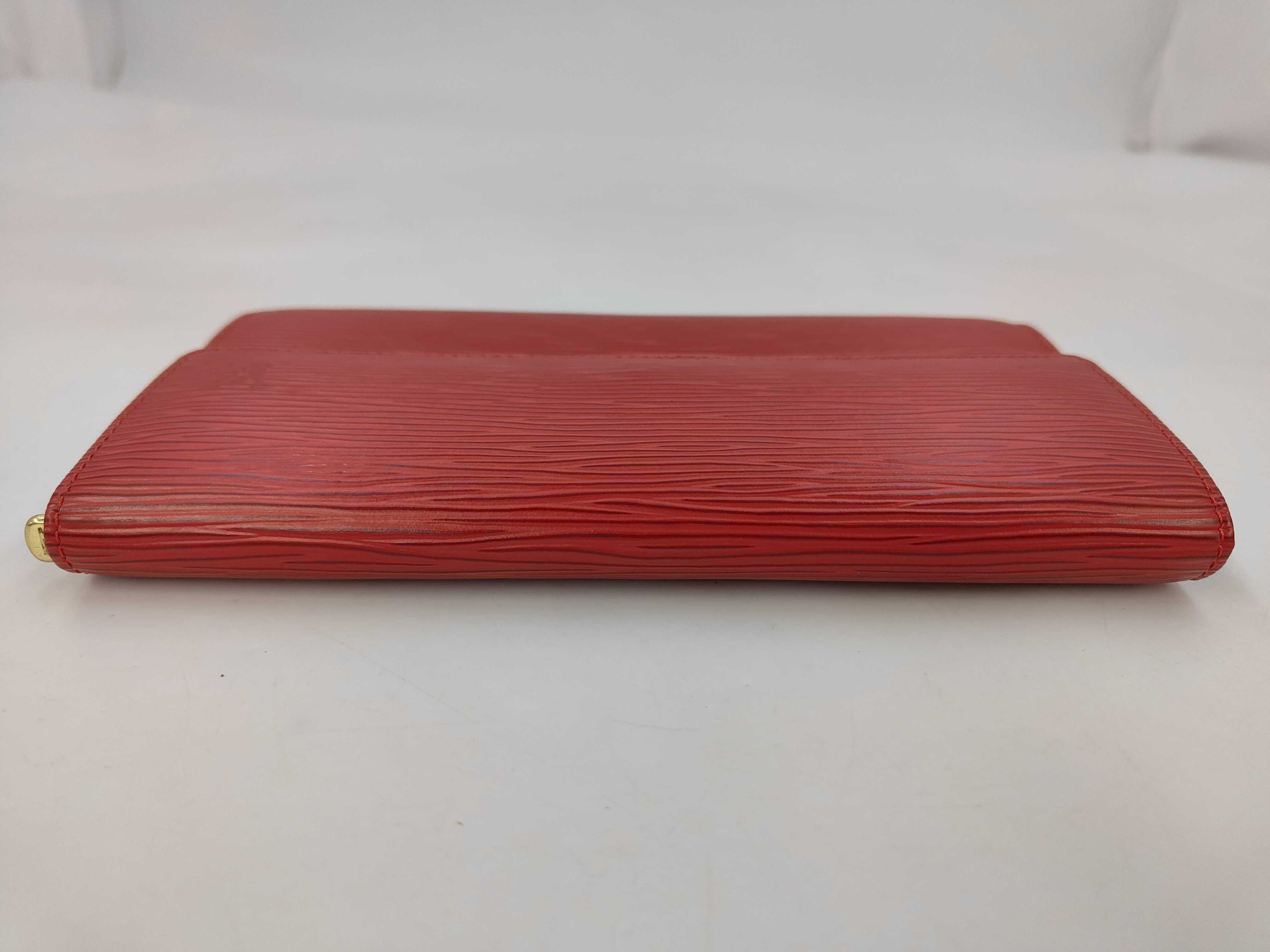 Epi Leather Pochette Portemonnaie Credit Card Wallet, Castilian Red, SR0090 — view 5