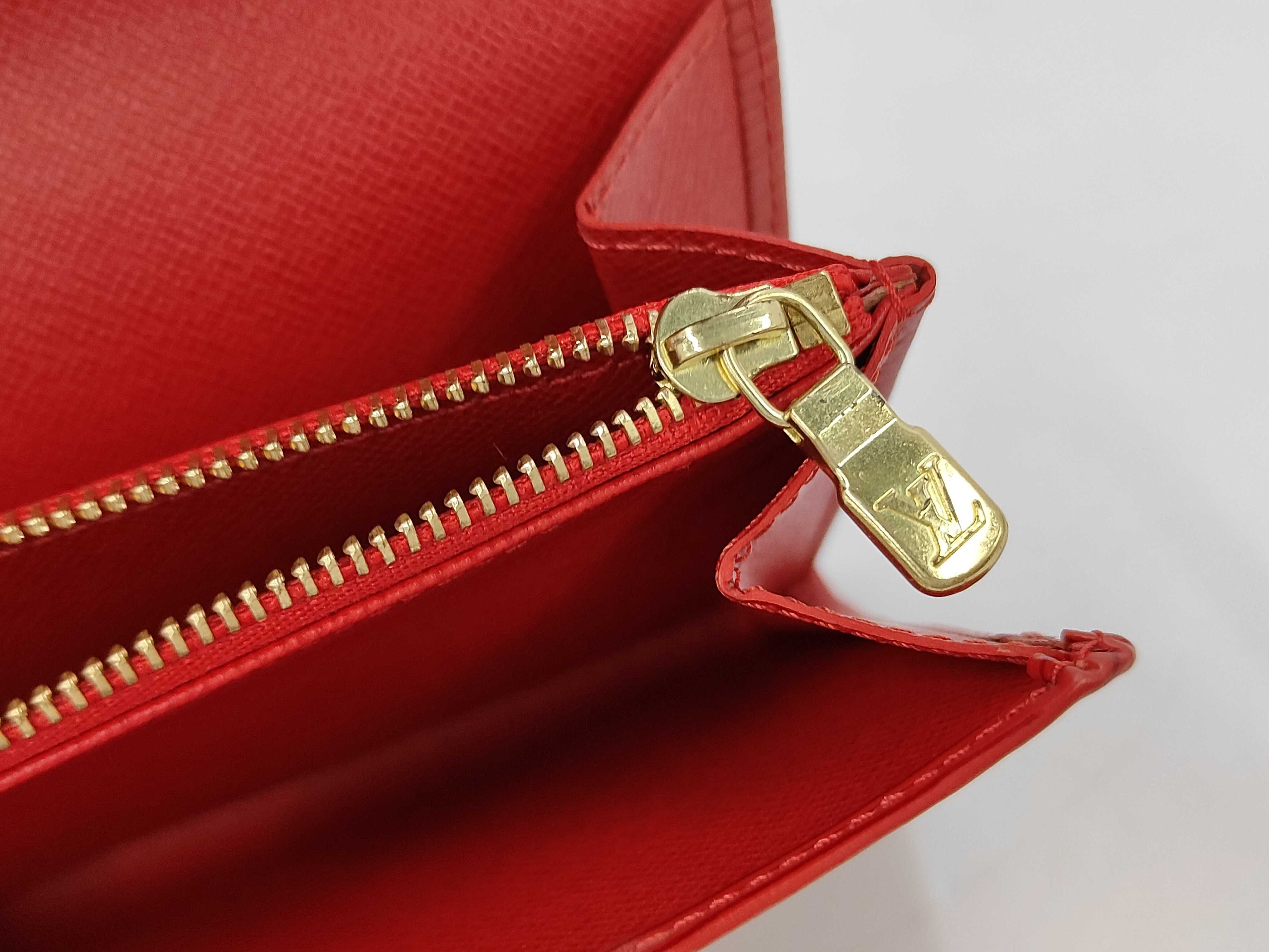 Epi Leather Pochette Portemonnaie Credit Card Wallet, Castilian Red, SR0090 — view 9