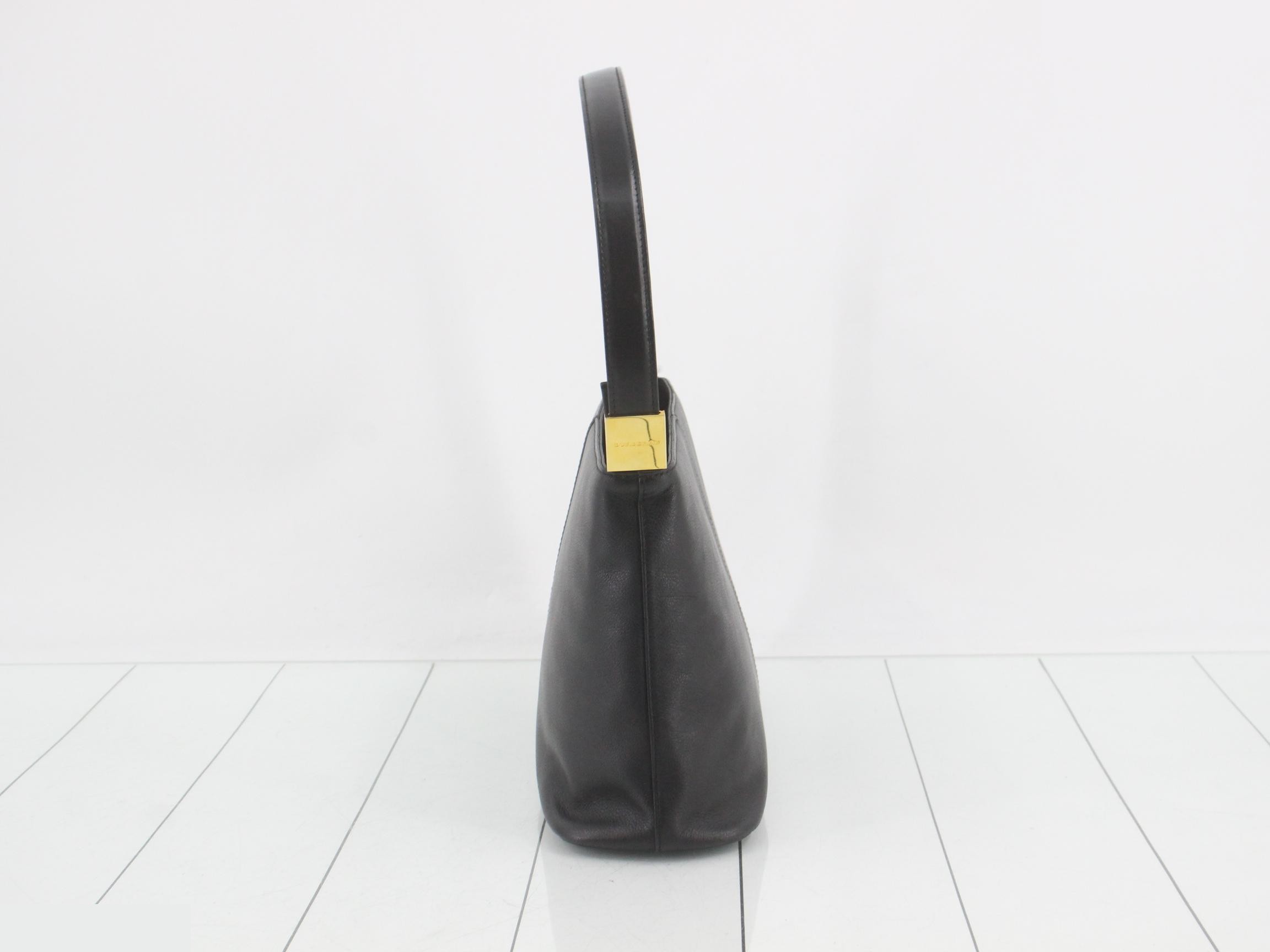 One-shoulder bag, black leather — view 3
