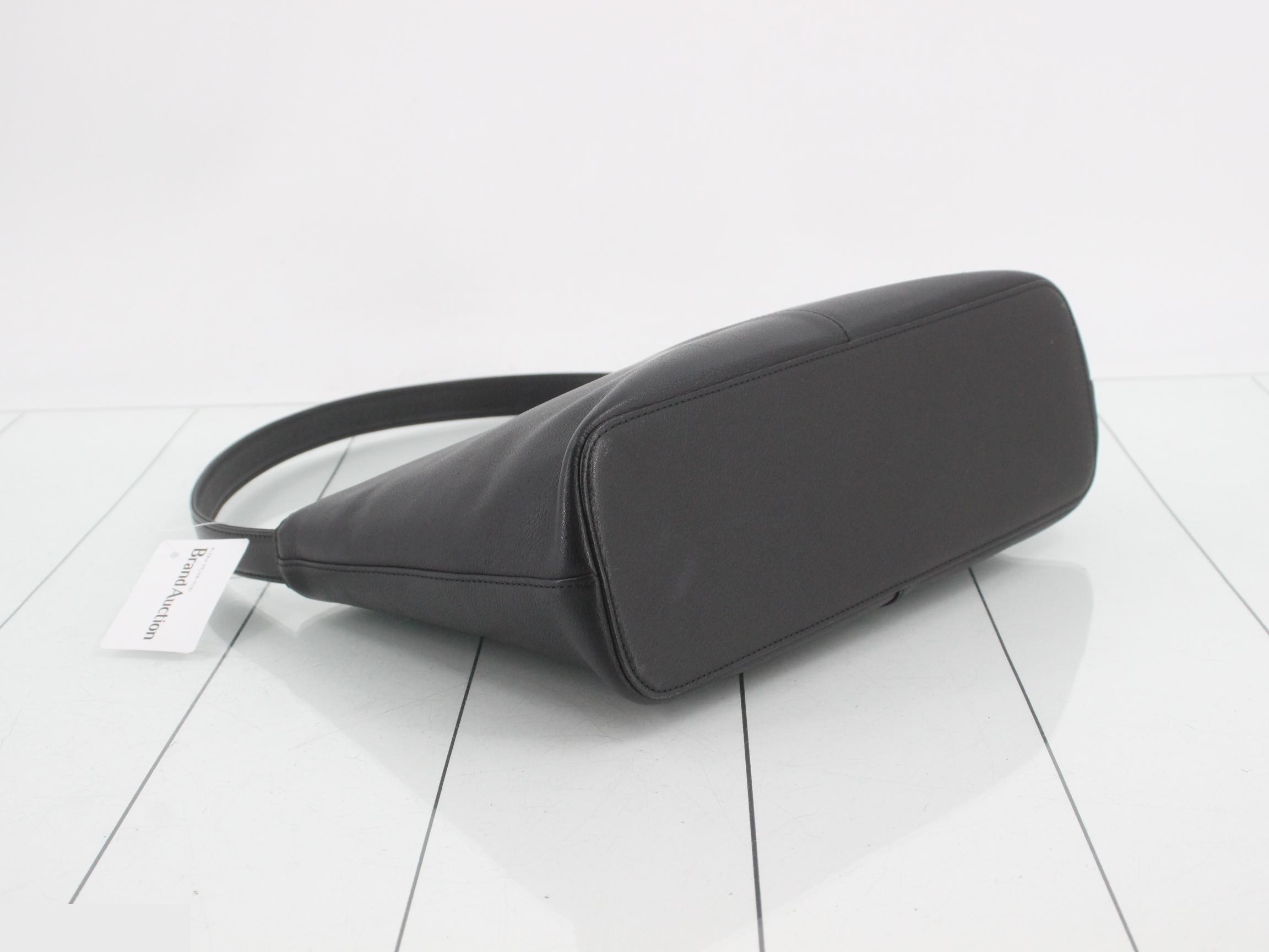 One-shoulder bag, black leather — view 5