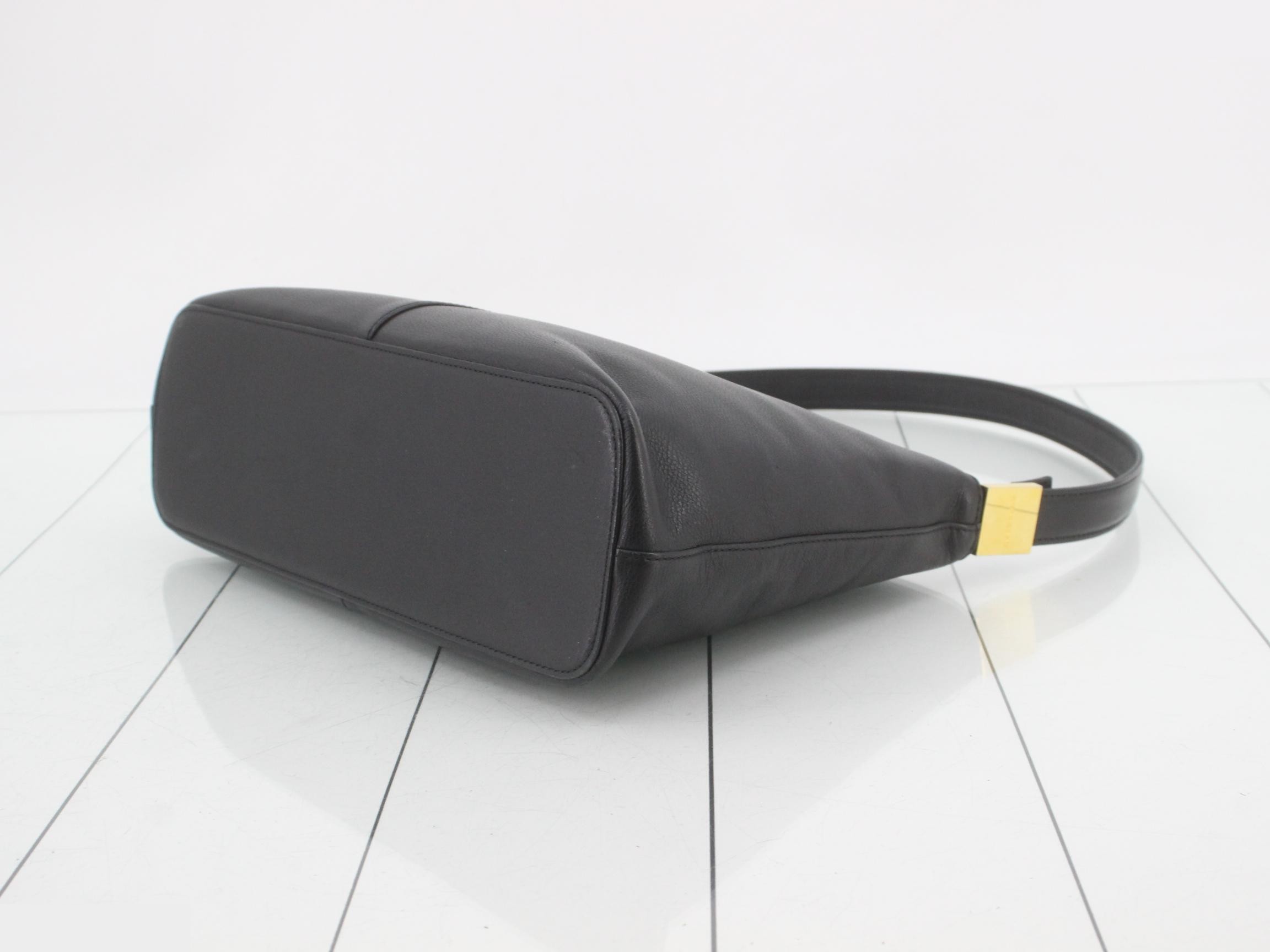 One-shoulder bag, black leather — view 6