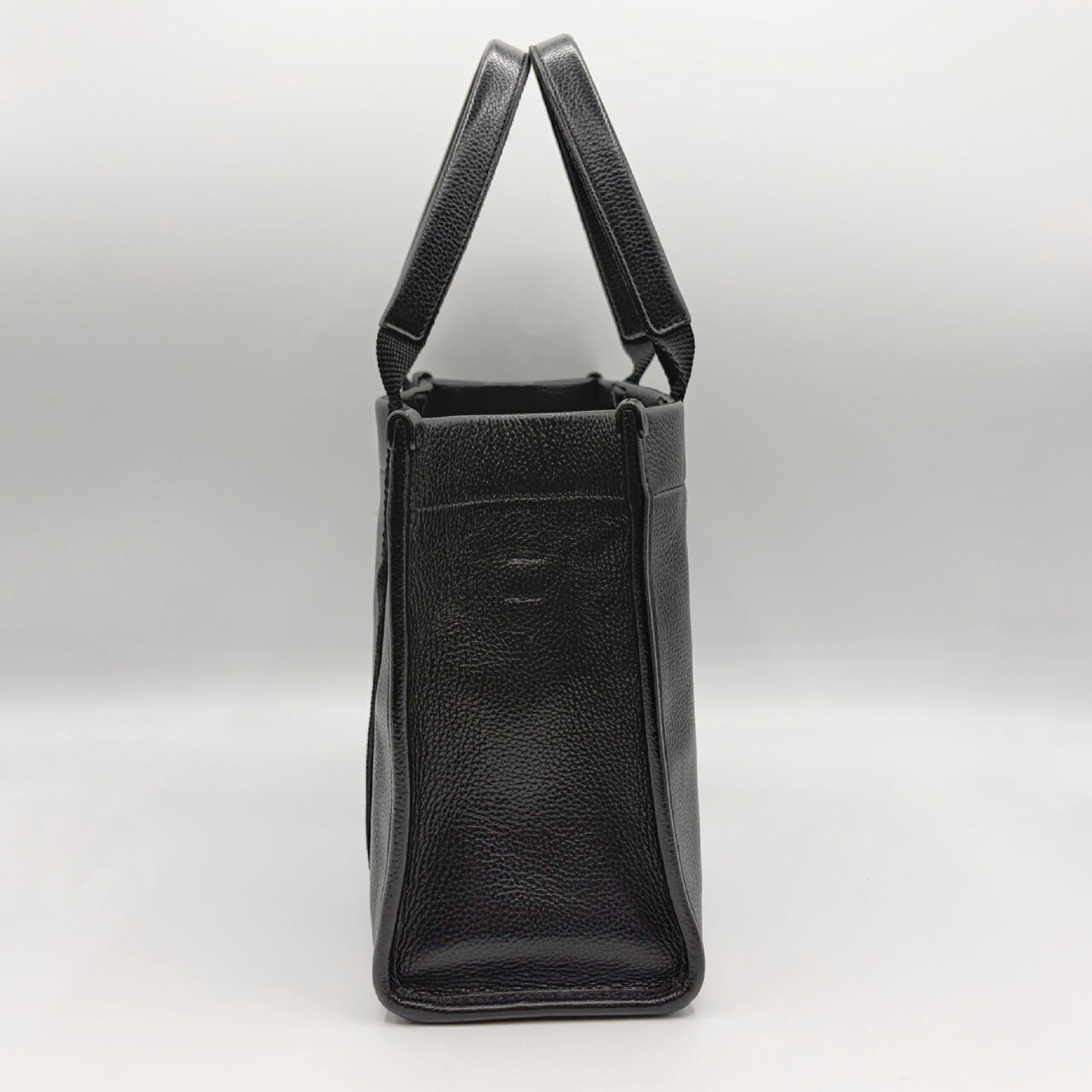 Hardware Small Tote Leather 2-way Black Tote Bag — view 7