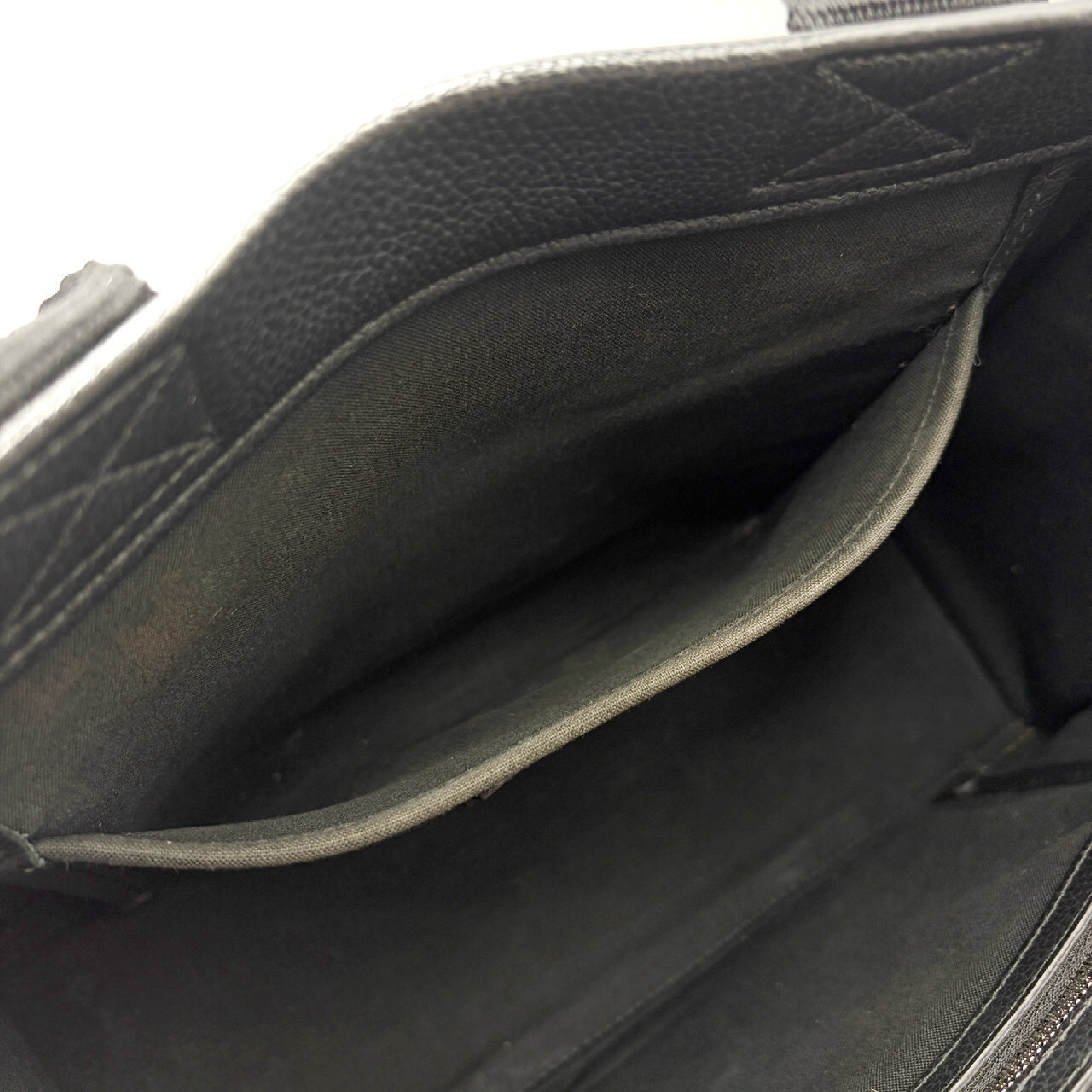 Hardware Small Tote Leather 2-way Black Tote Bag — view 10
