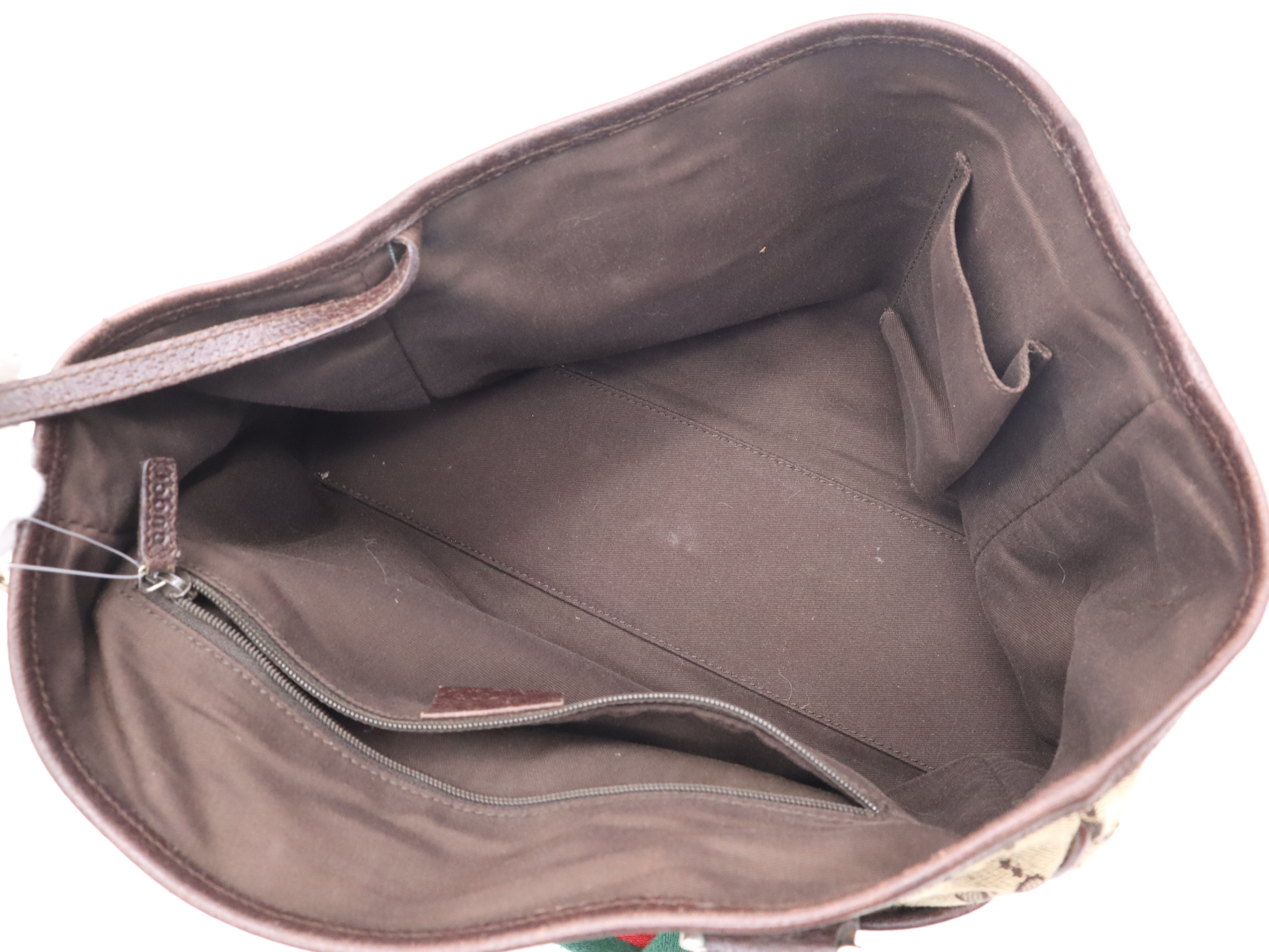 145810 GG Canvas x Sherry Line Horsebit Brown Silver Hardware Handbag — view 11