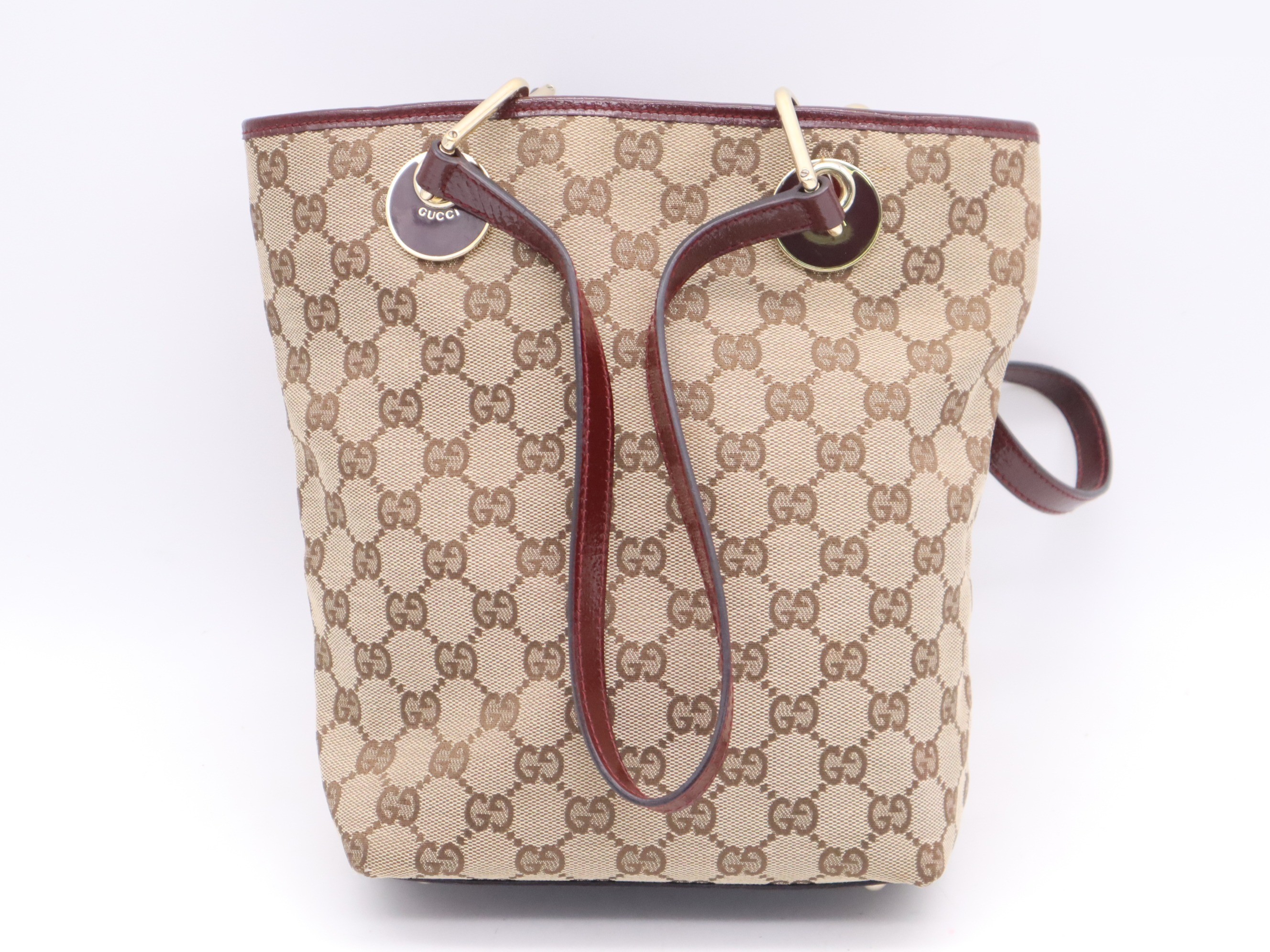 GG Canvas Tote Bag, Brown, Gold Hardware — view 2