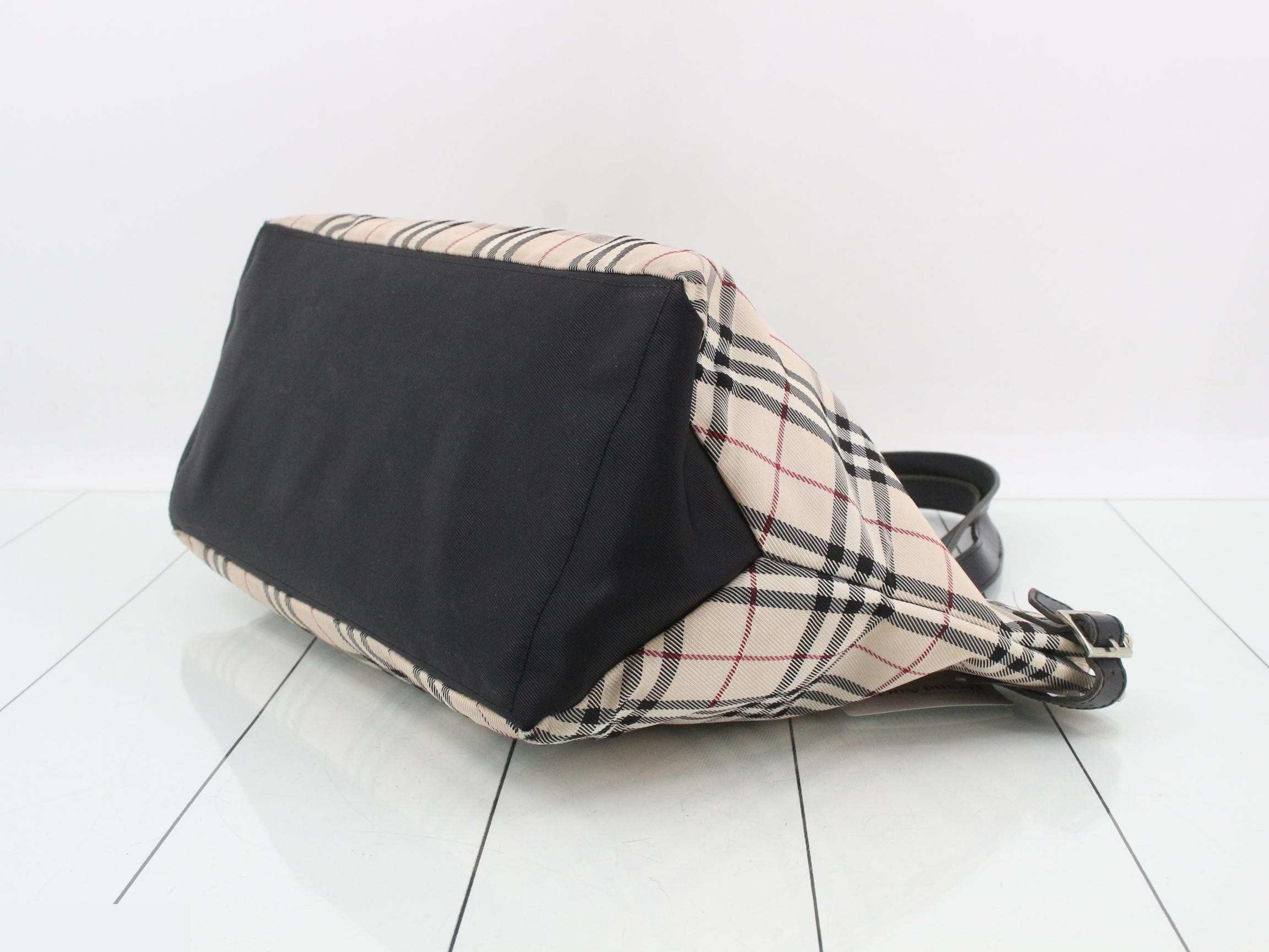 Blue Label Check Pattern Tote Bag — view 6