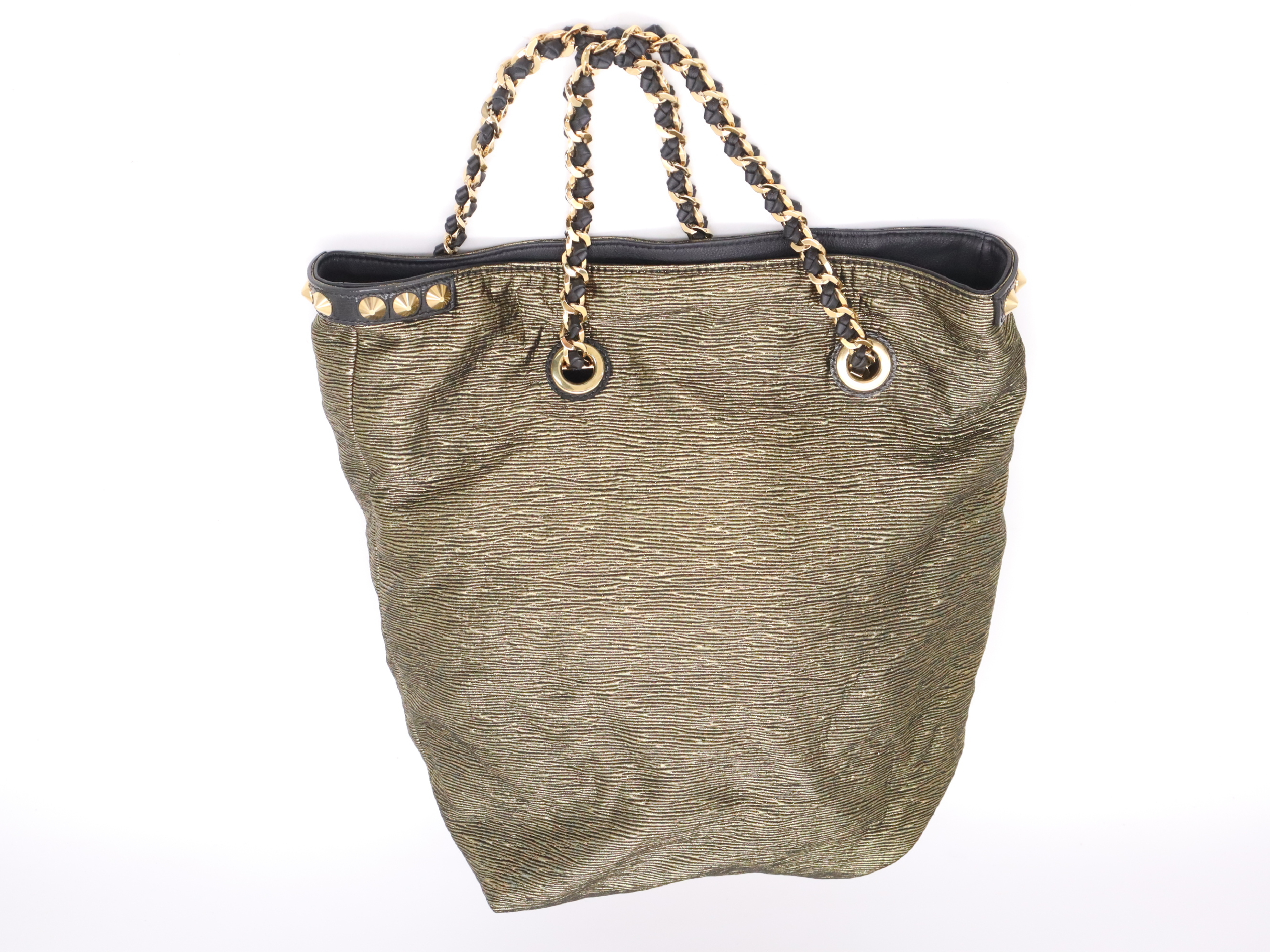 Canvas Collection Line M40286 Attached Tote Bag Gold Black Tote Bag — view 2