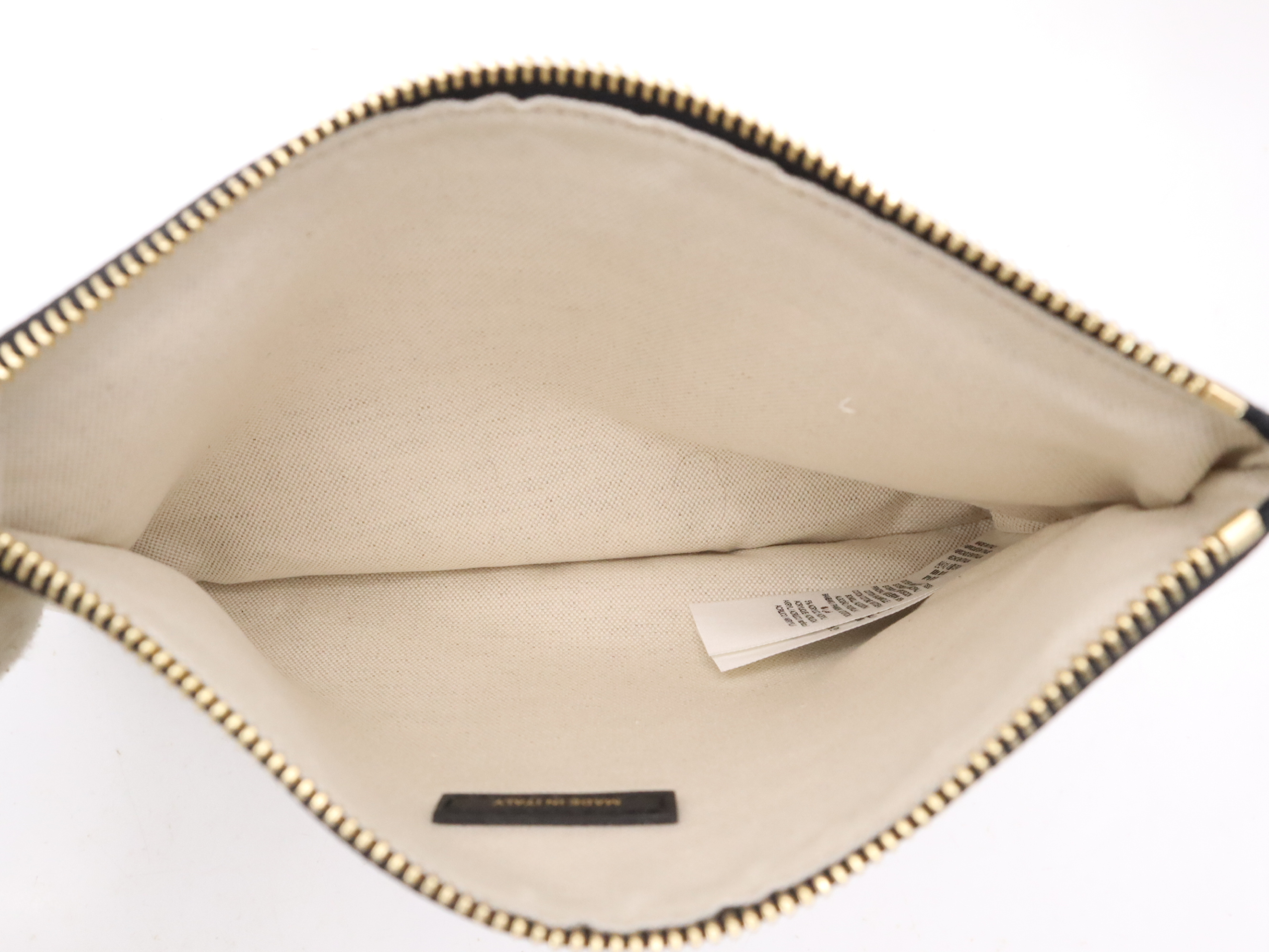 Canvas/Leather Horseferry Tote Bag, Beige/Black, with Pouch and Dust Bag. — view 15