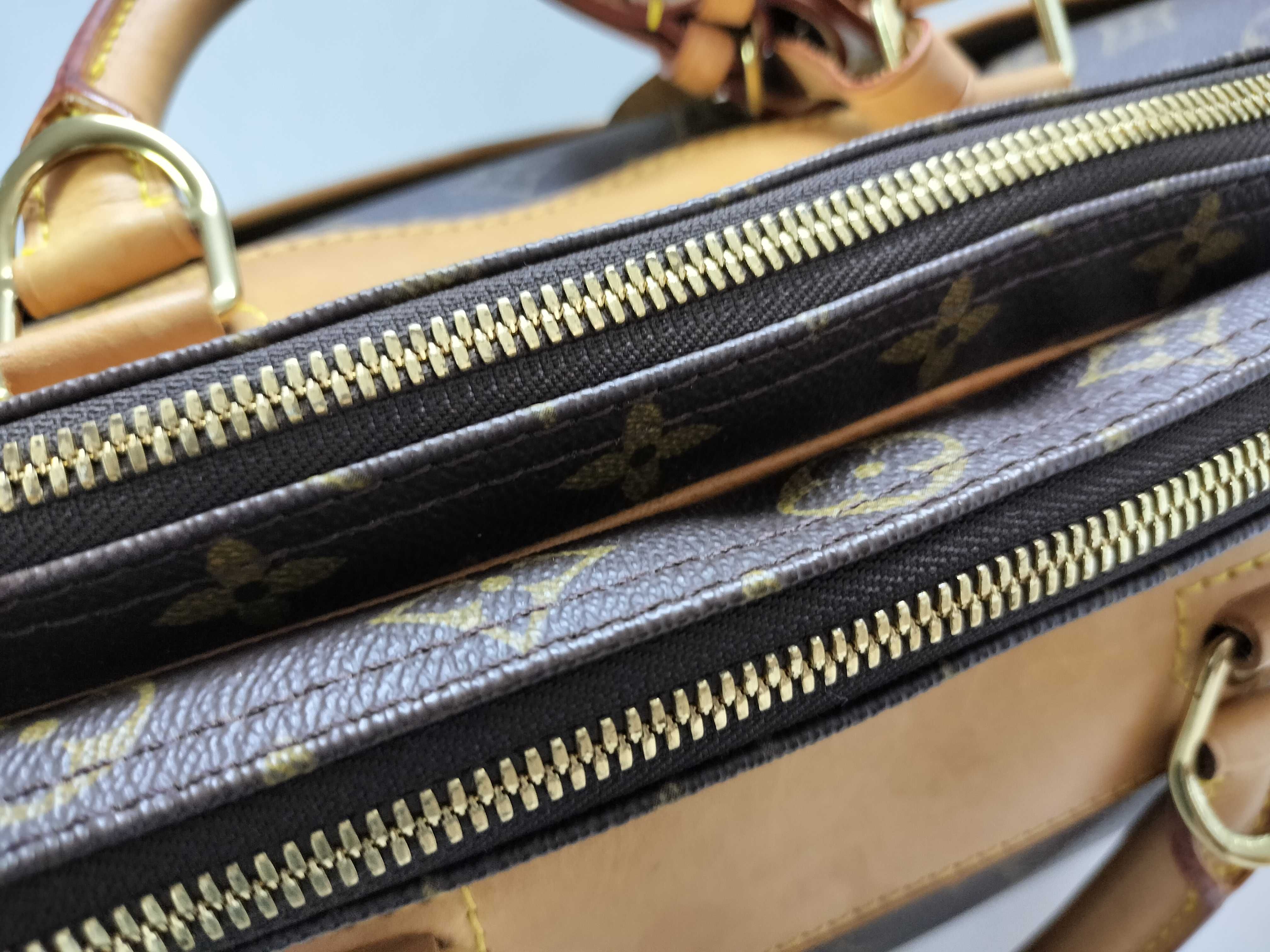 Monogram Louis Vuitton Monogram Alizé 24H M41399 VI1929 Brown Boston Bag — view 6