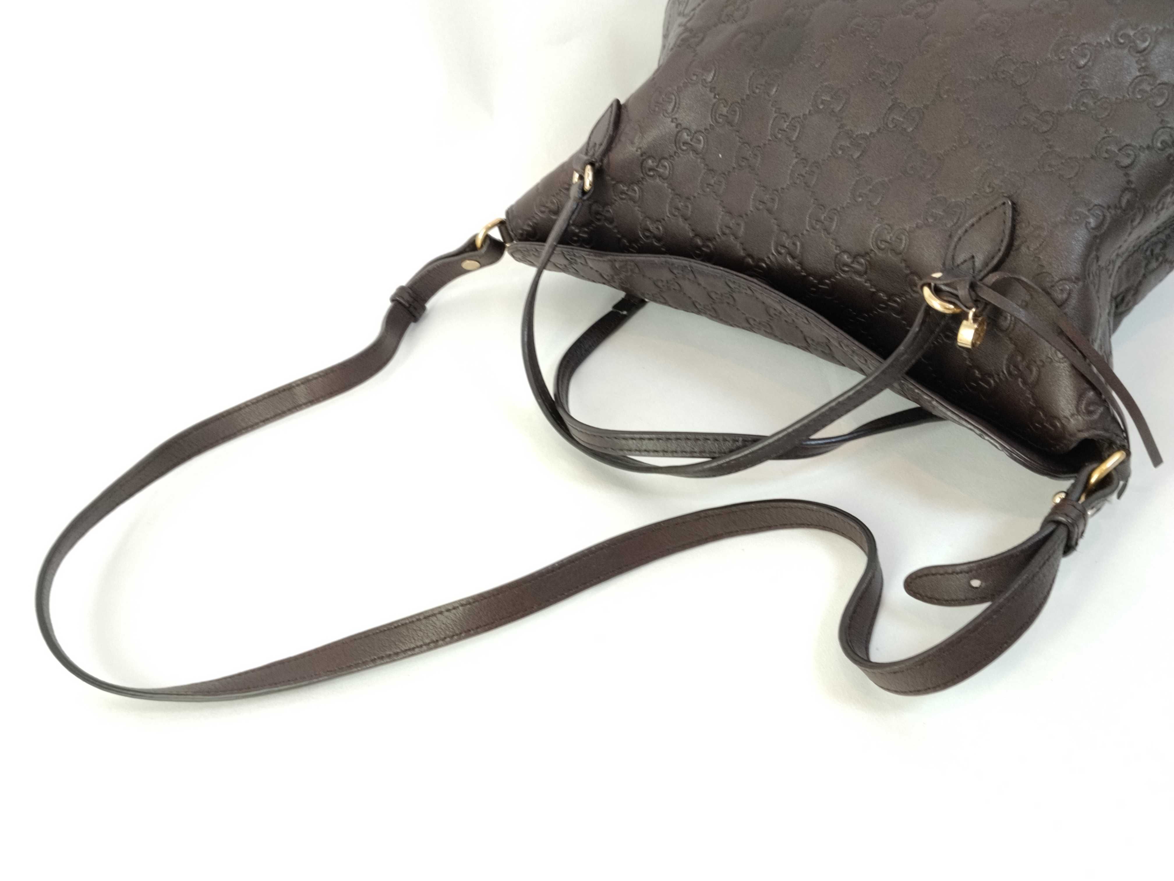 Britt GG Shima Leather Top Handle 2-Way Tote Bag (Handbag) — view 3