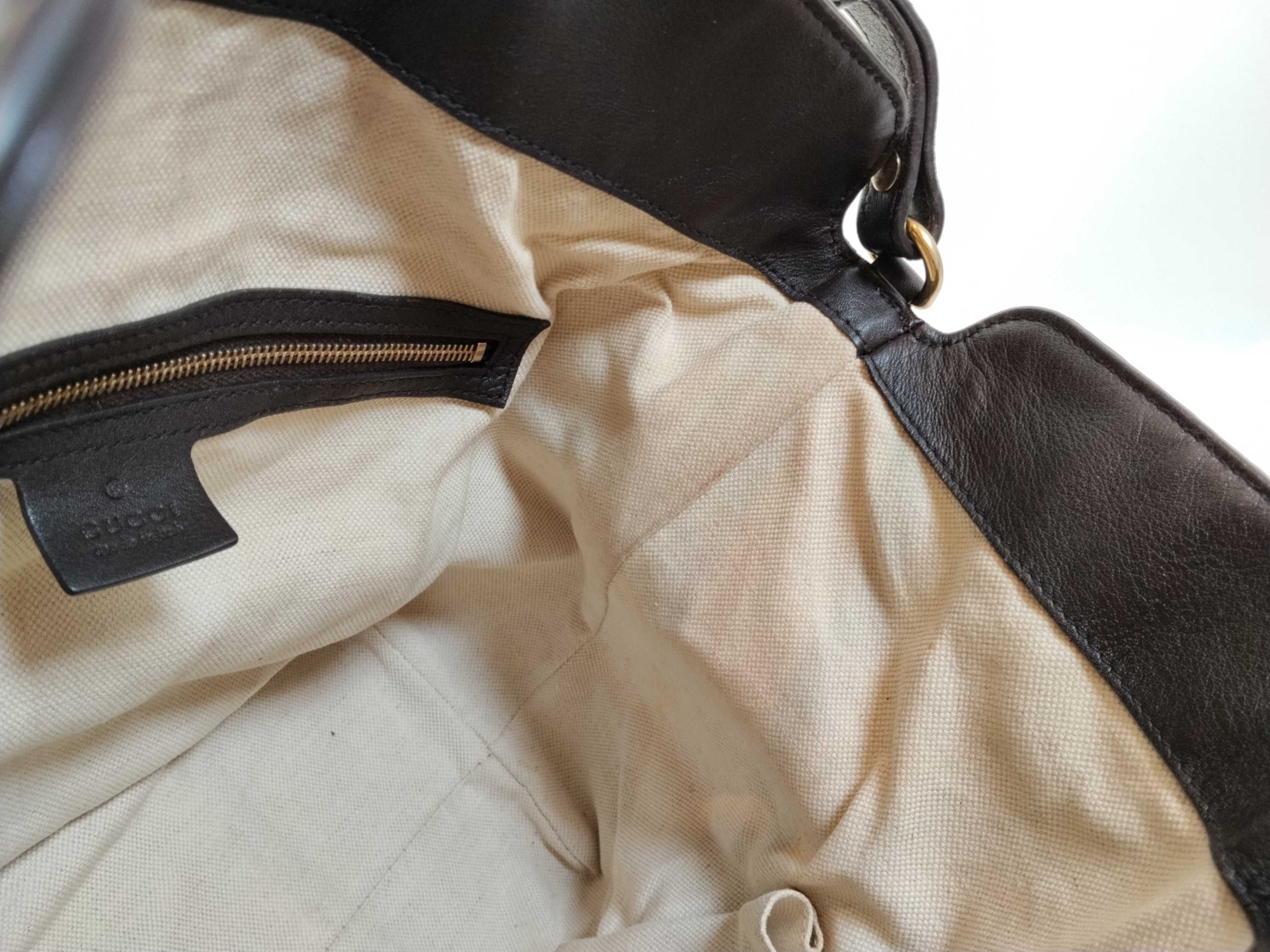 Britt GG Shima Leather Top Handle 2-Way Tote Bag (Handbag) — view 10