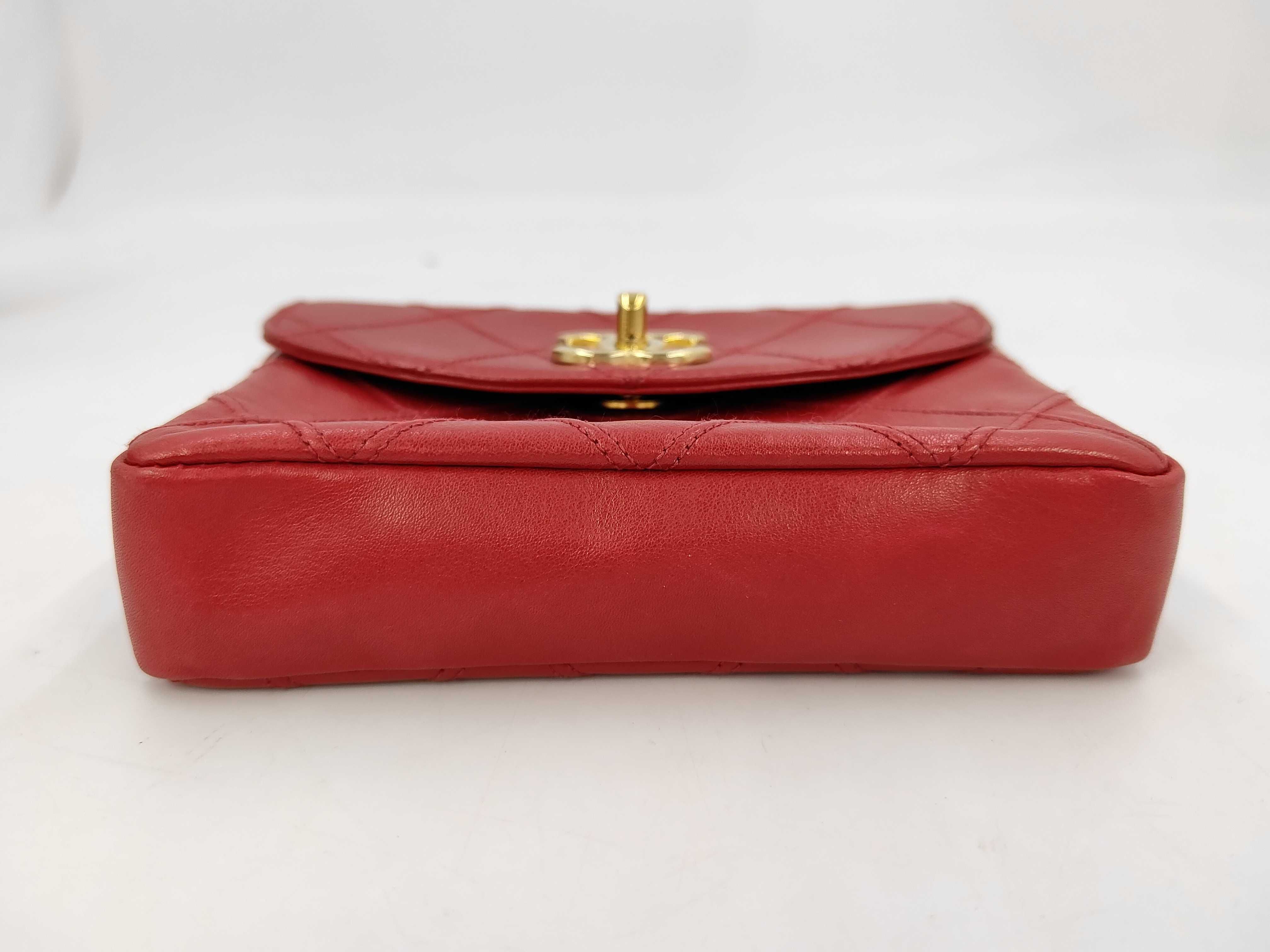 Lambskin Belt Pouch, Red, Belt Size 70/28, Pouch, Waist Bag — view 3